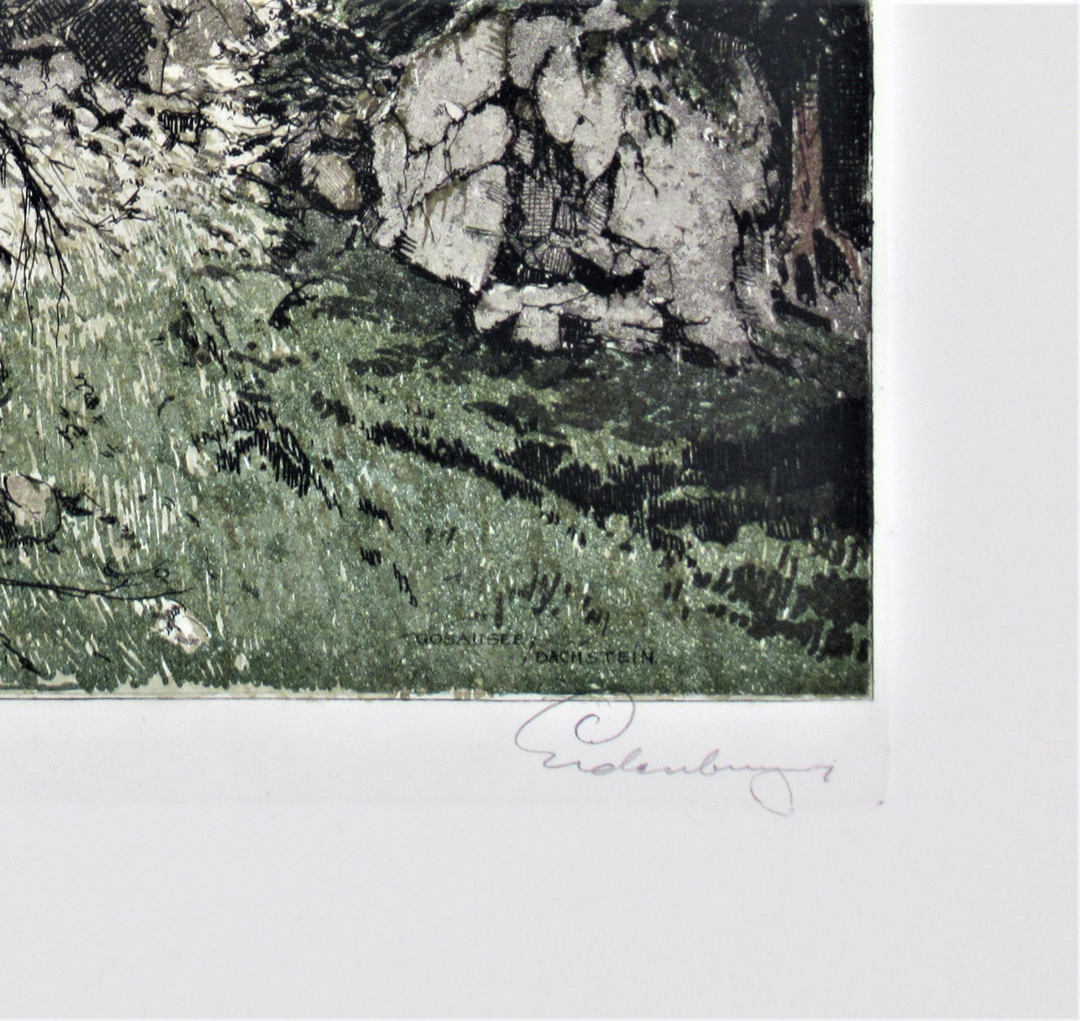 Dachstein View, Mountain Pine, Austria - Realist Print by Josef Eidenberger