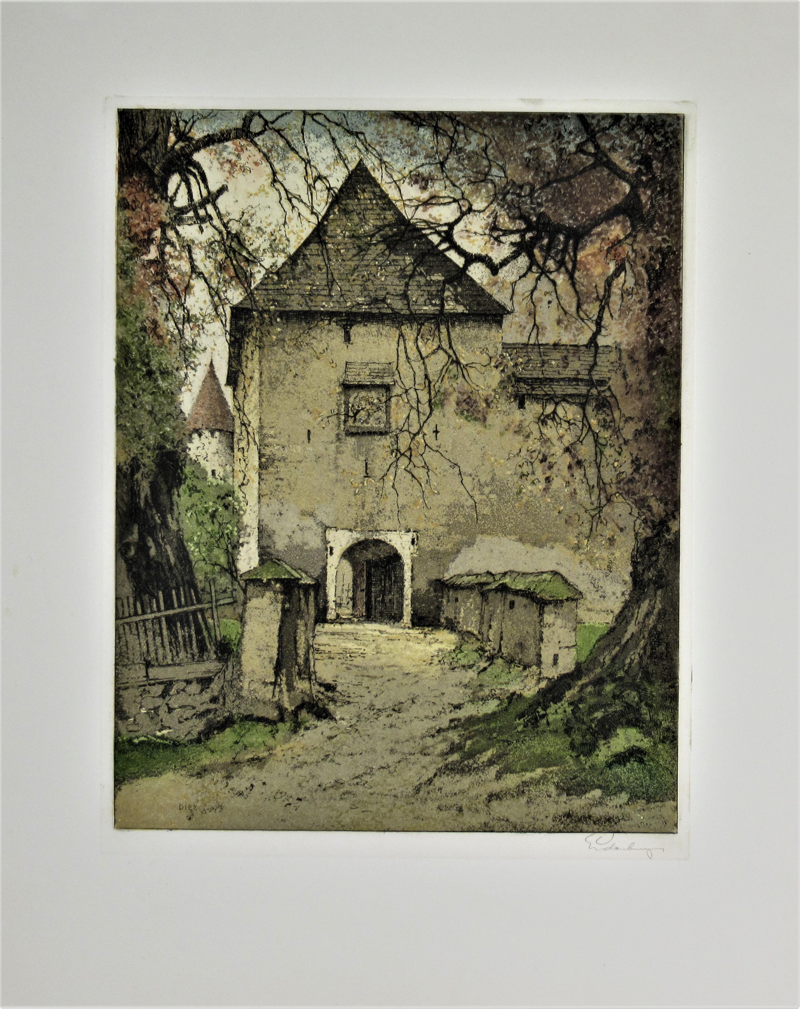 Josef Eidenberger Figurative Print - Diex, Carinthia, Austria