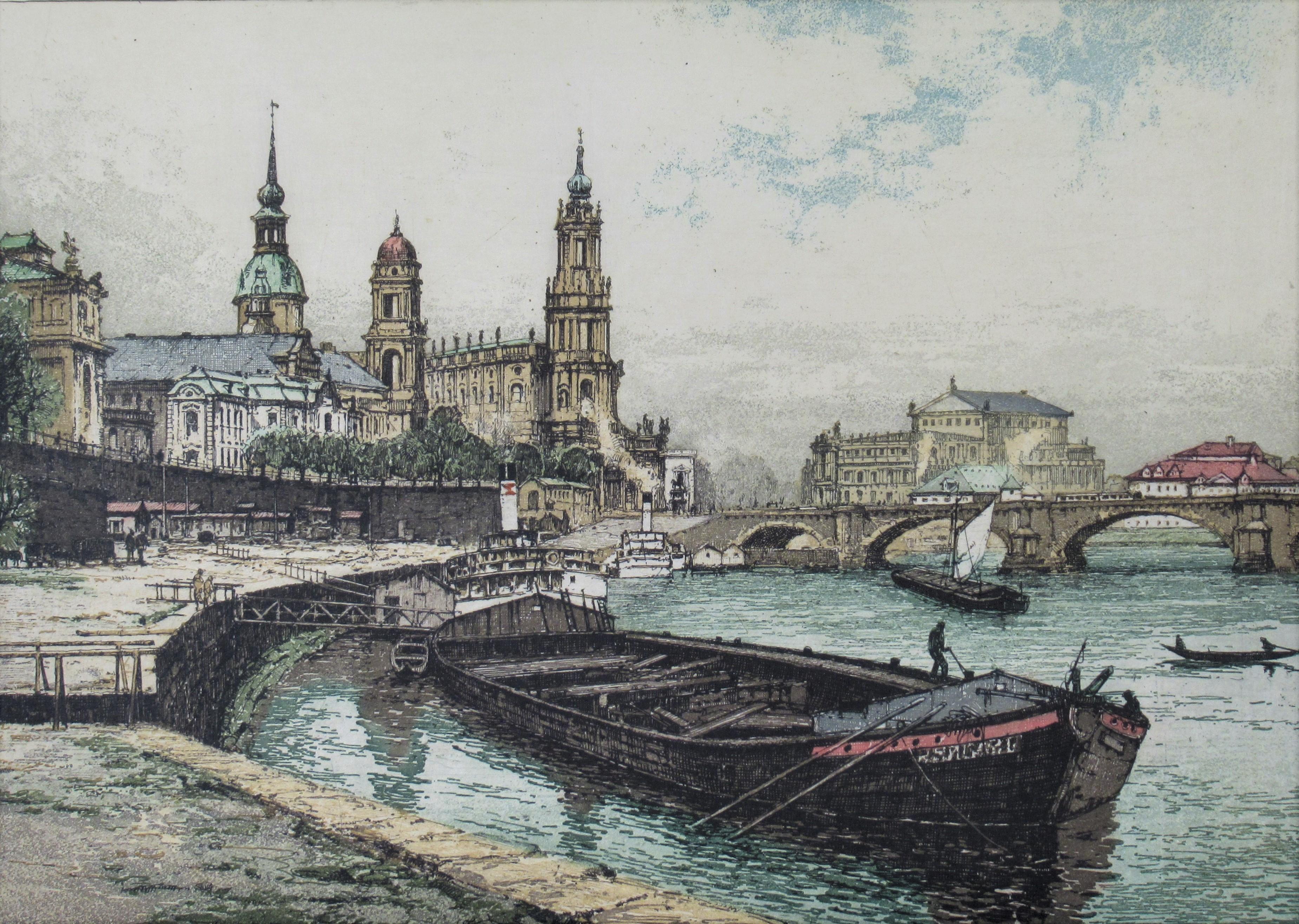 Dresden, Germany - Print by Josef Eidenberger