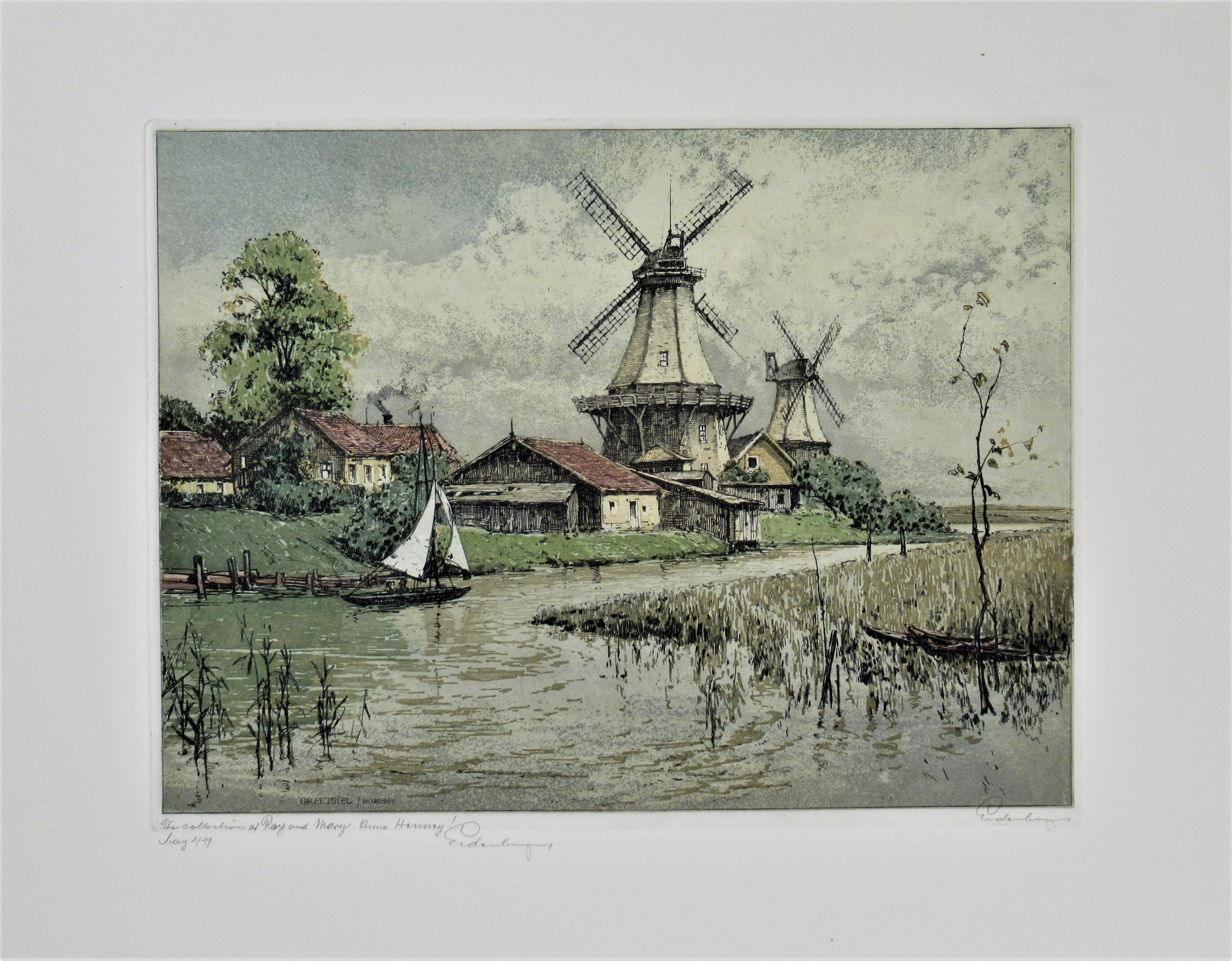 Josef Eidenberger Figurative Print – Greetziel, Nordsee, Deutschland