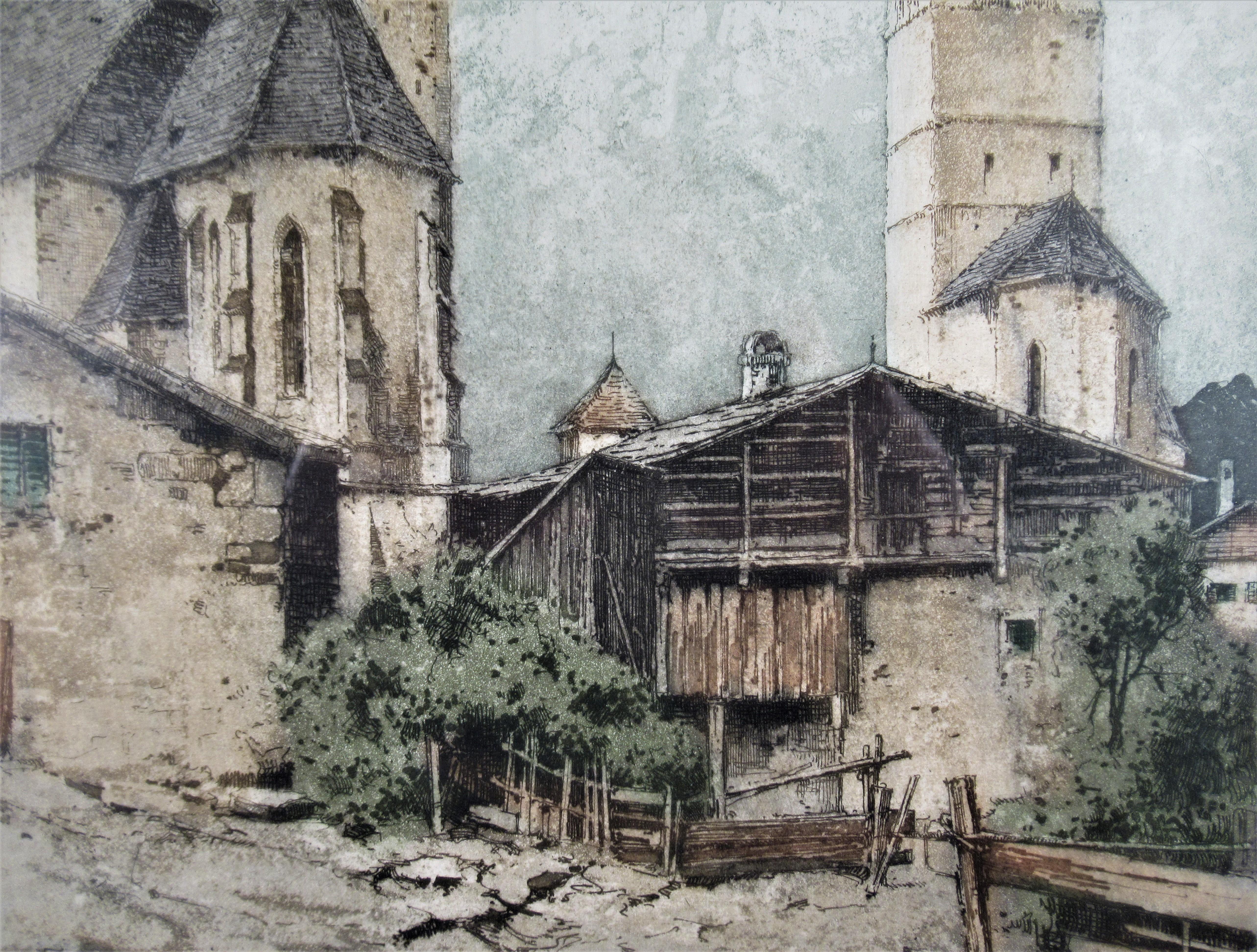 Kitzbuehel, Tyrol - Brown Landscape Print by Josef Eidenberger