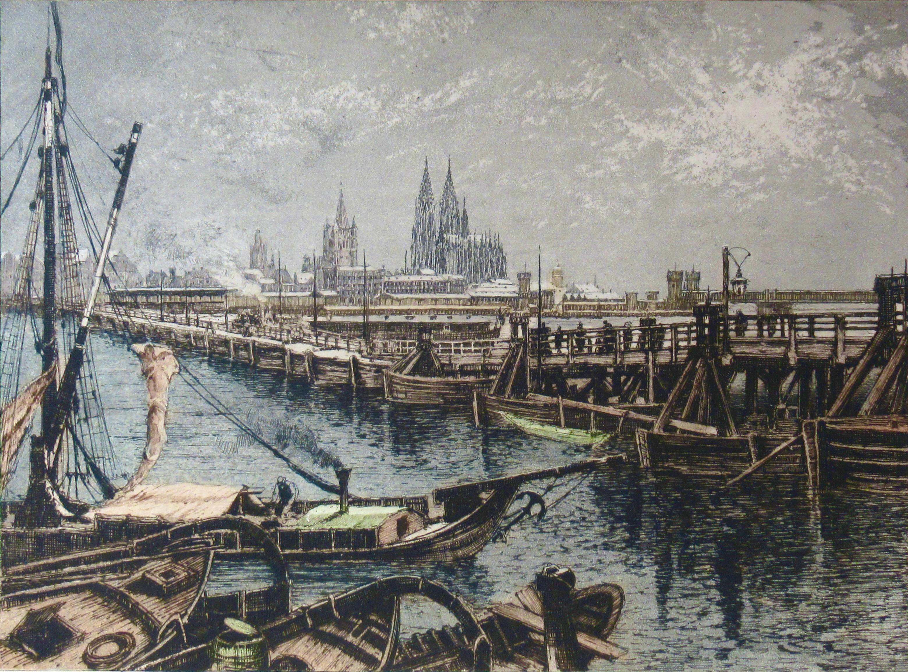 Koln Rhine 1850 - Print by Josef Eidenberger