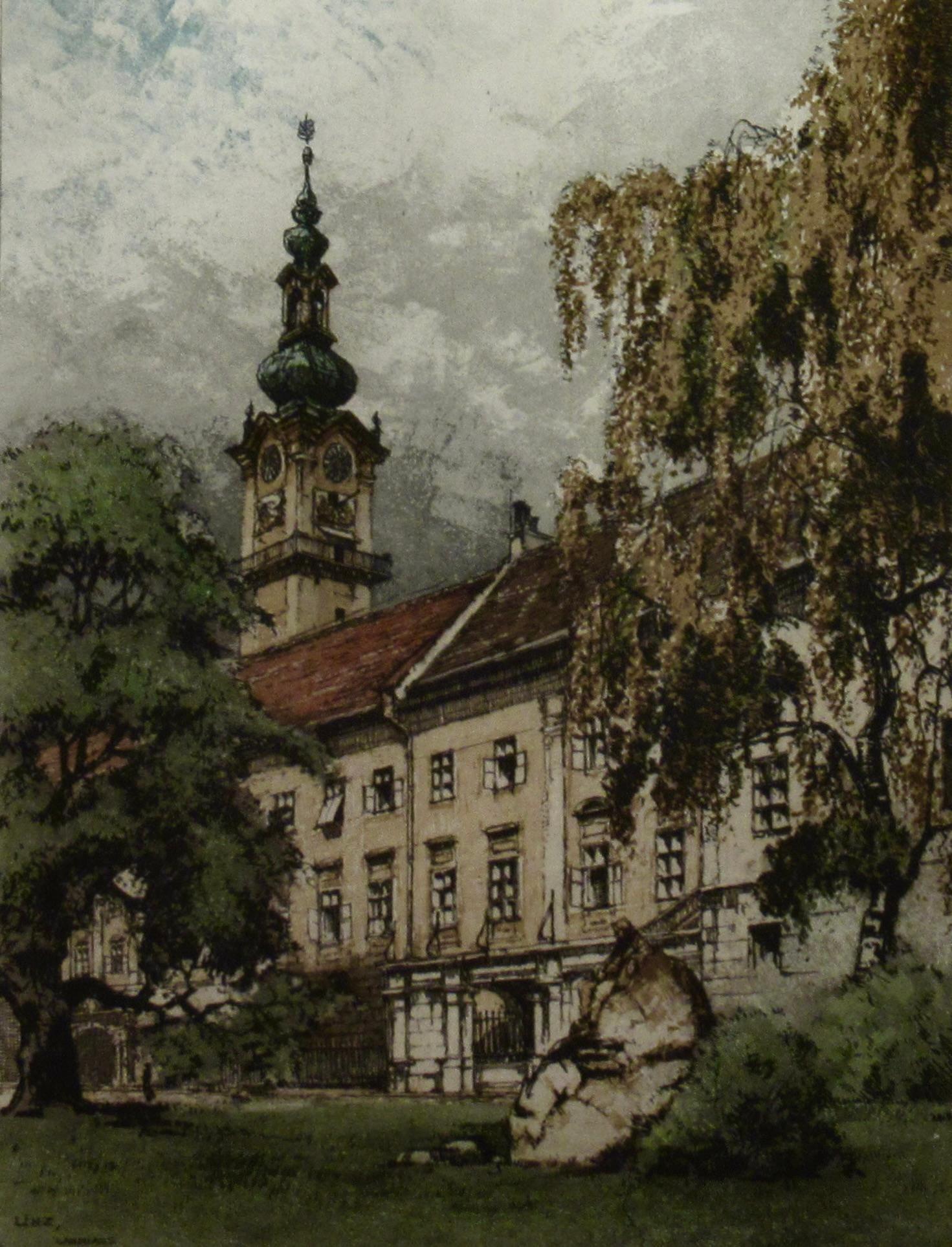 Linz Landhaus, Austria - Realist Print by Josef Eidenberger