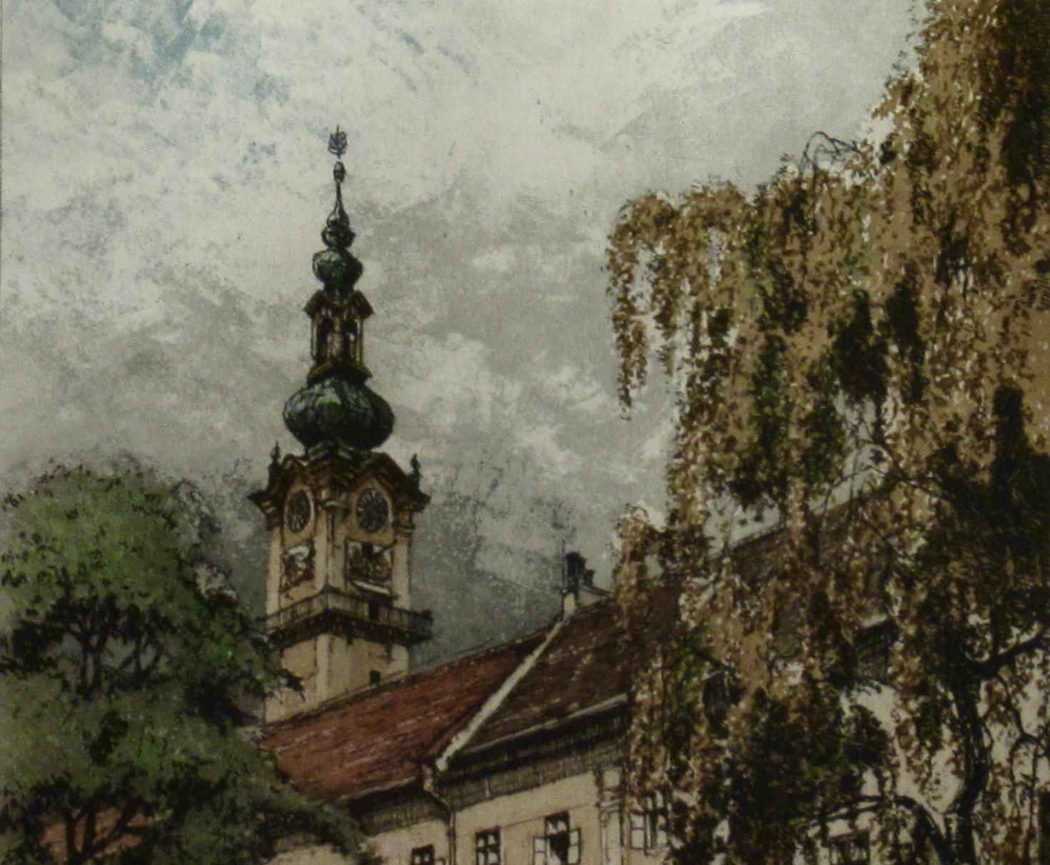 Linz Landhaus, Austria - Realist Print by Josef Eidenberger