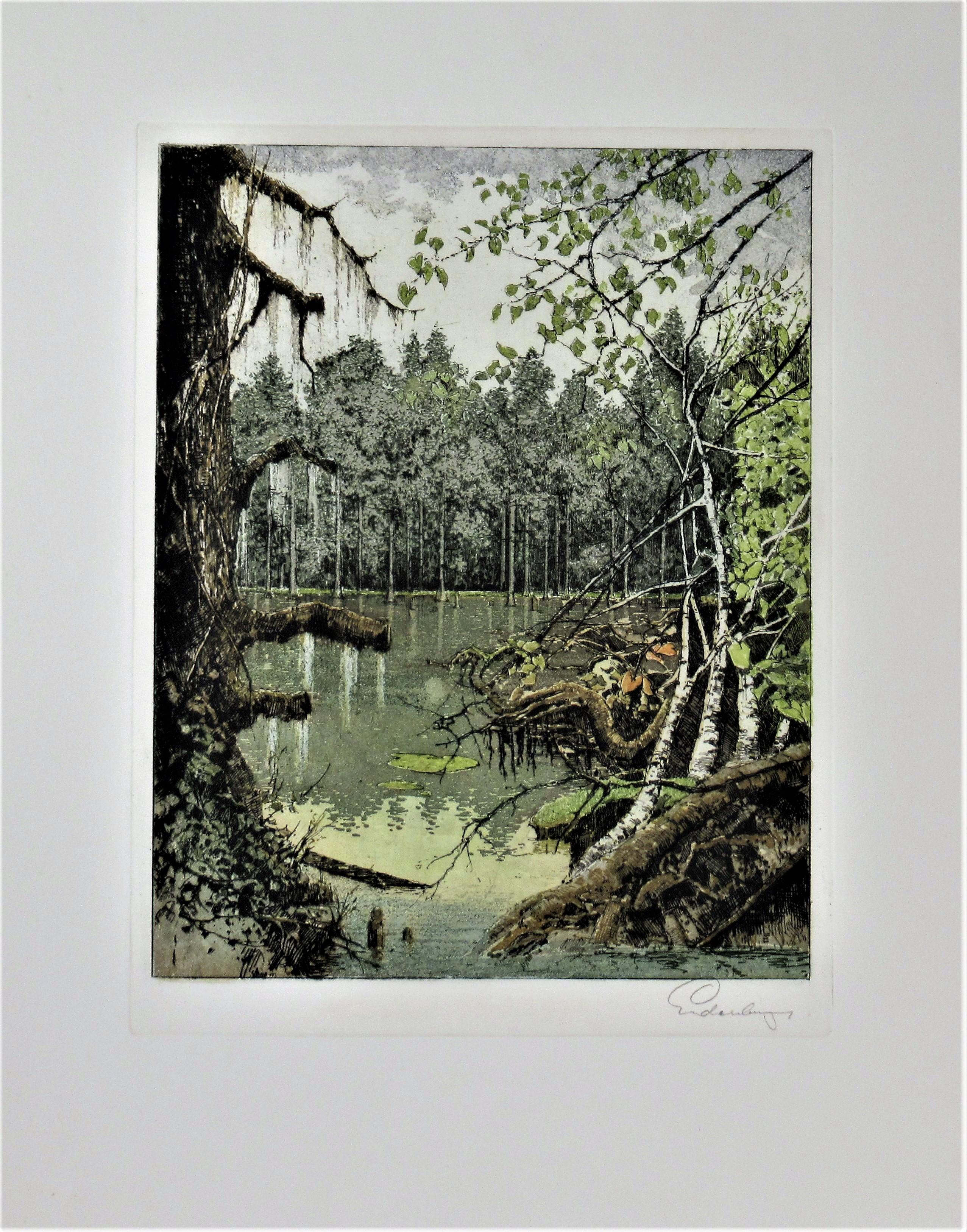 Josef Eidenberger Figurative Print - Louisiana Bayou