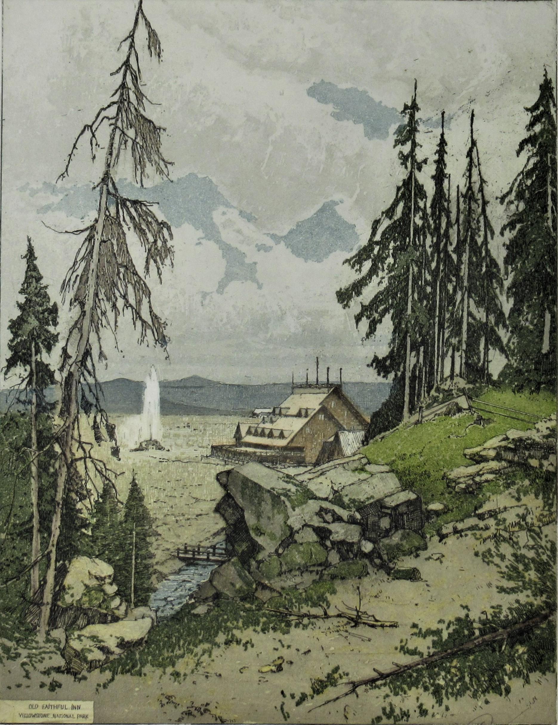 Old Faithful Inn, Yellowstone National Park - Print by Josef Eidenberger