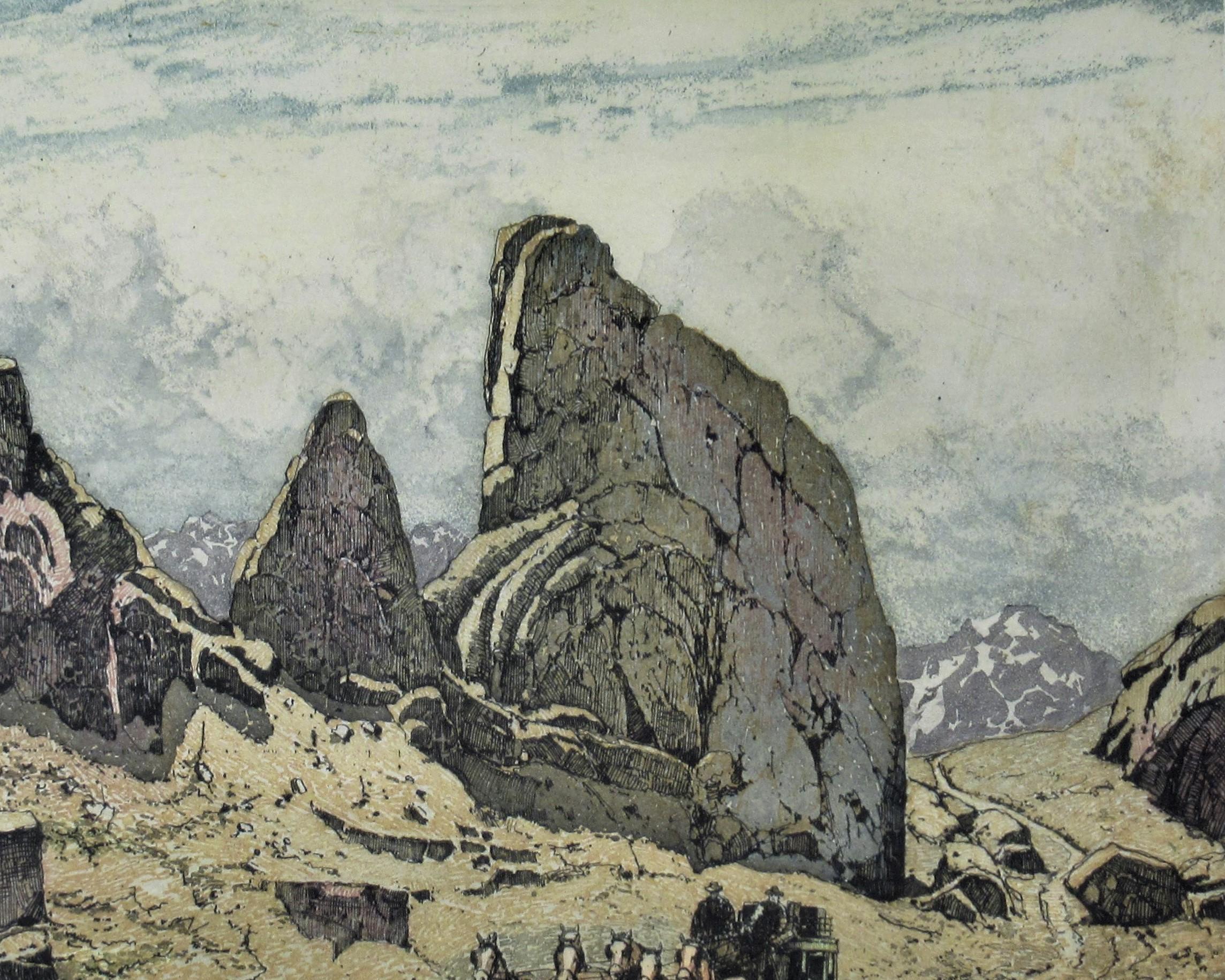 rock mountain drawing