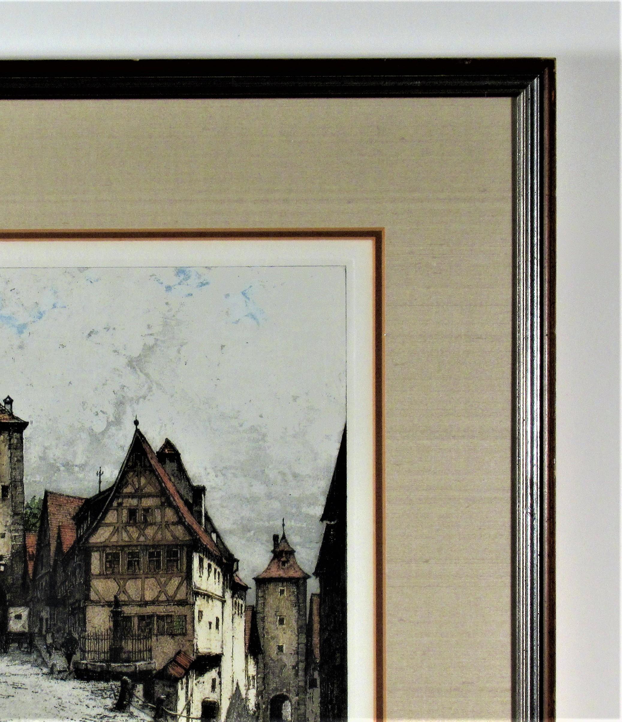 Rothenburg, Plontein (Realismus), Print, von Josef Eidenberger