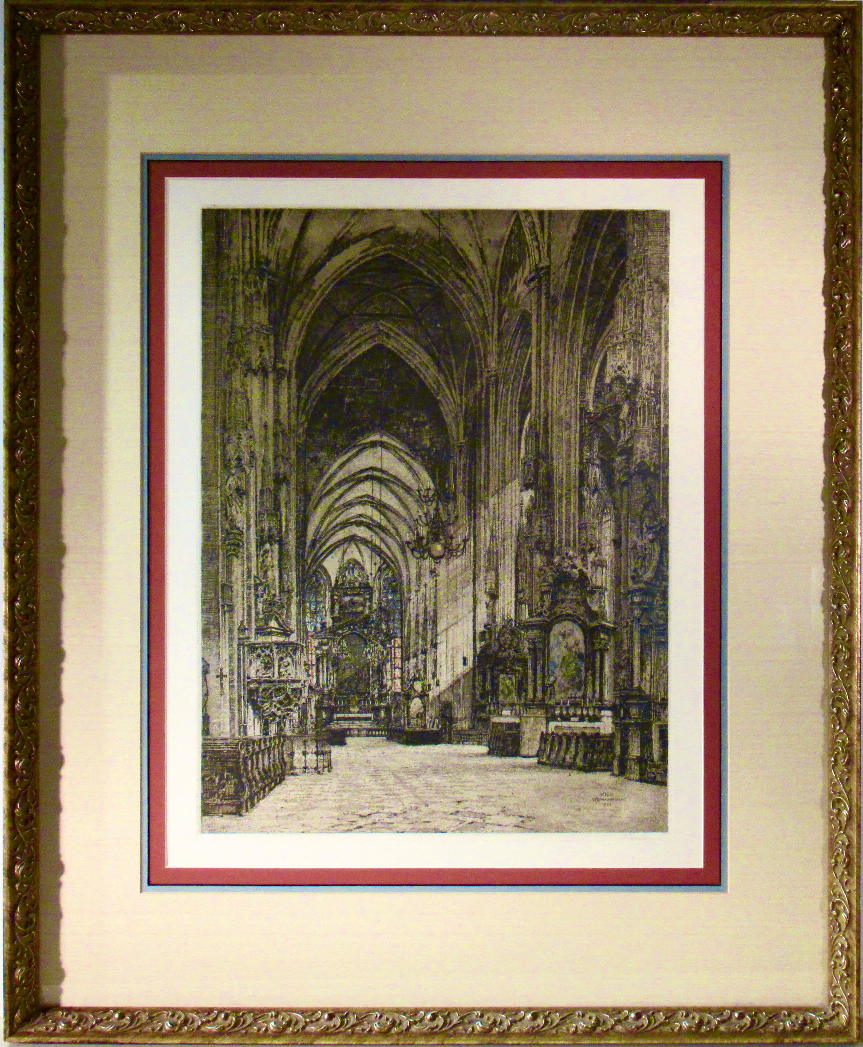 Josef Eidenberger Figurative Print - Saint Stephen's Cathedral, Vienna