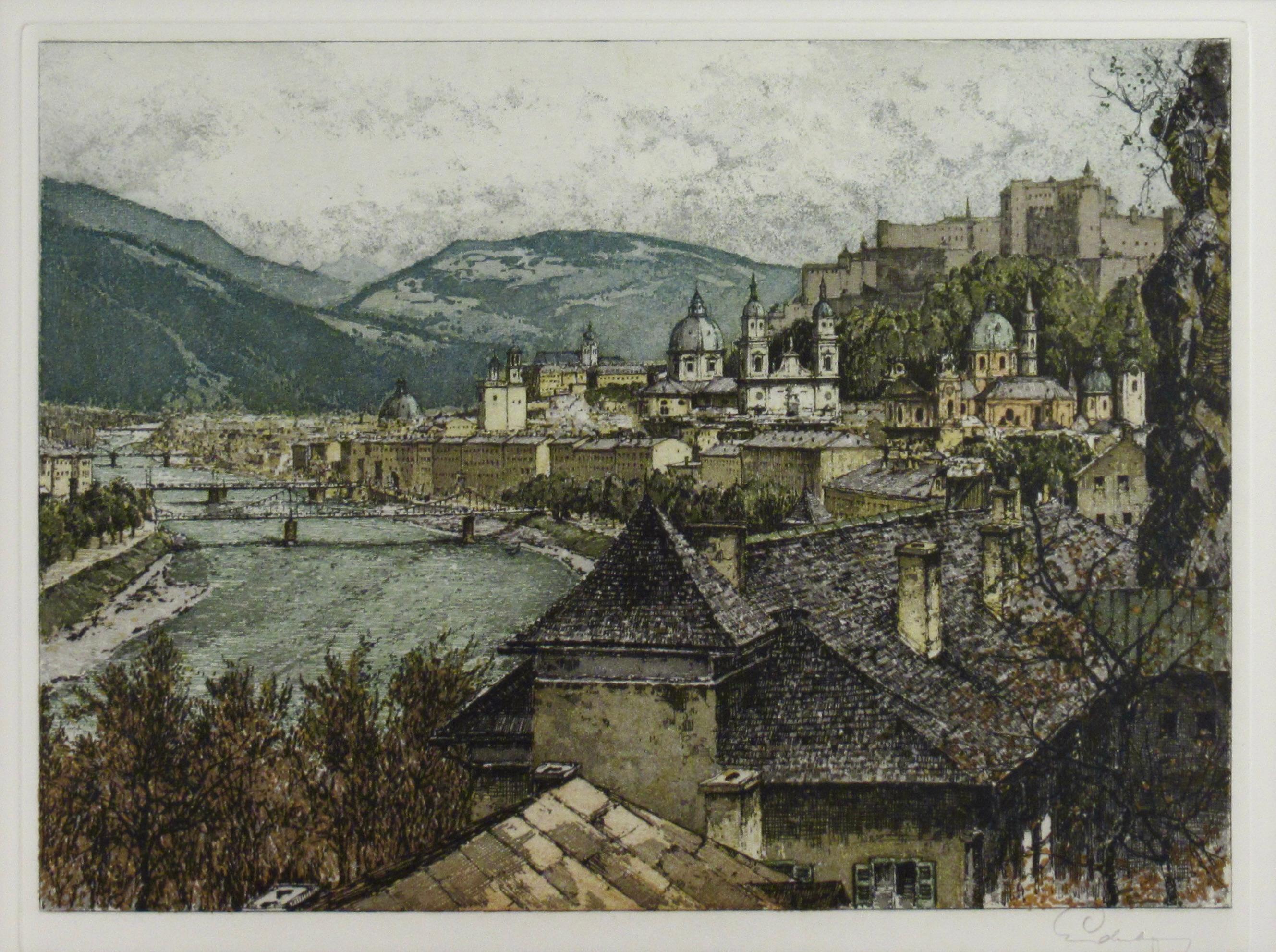 Salzburg View - Print by Josef Eidenberger