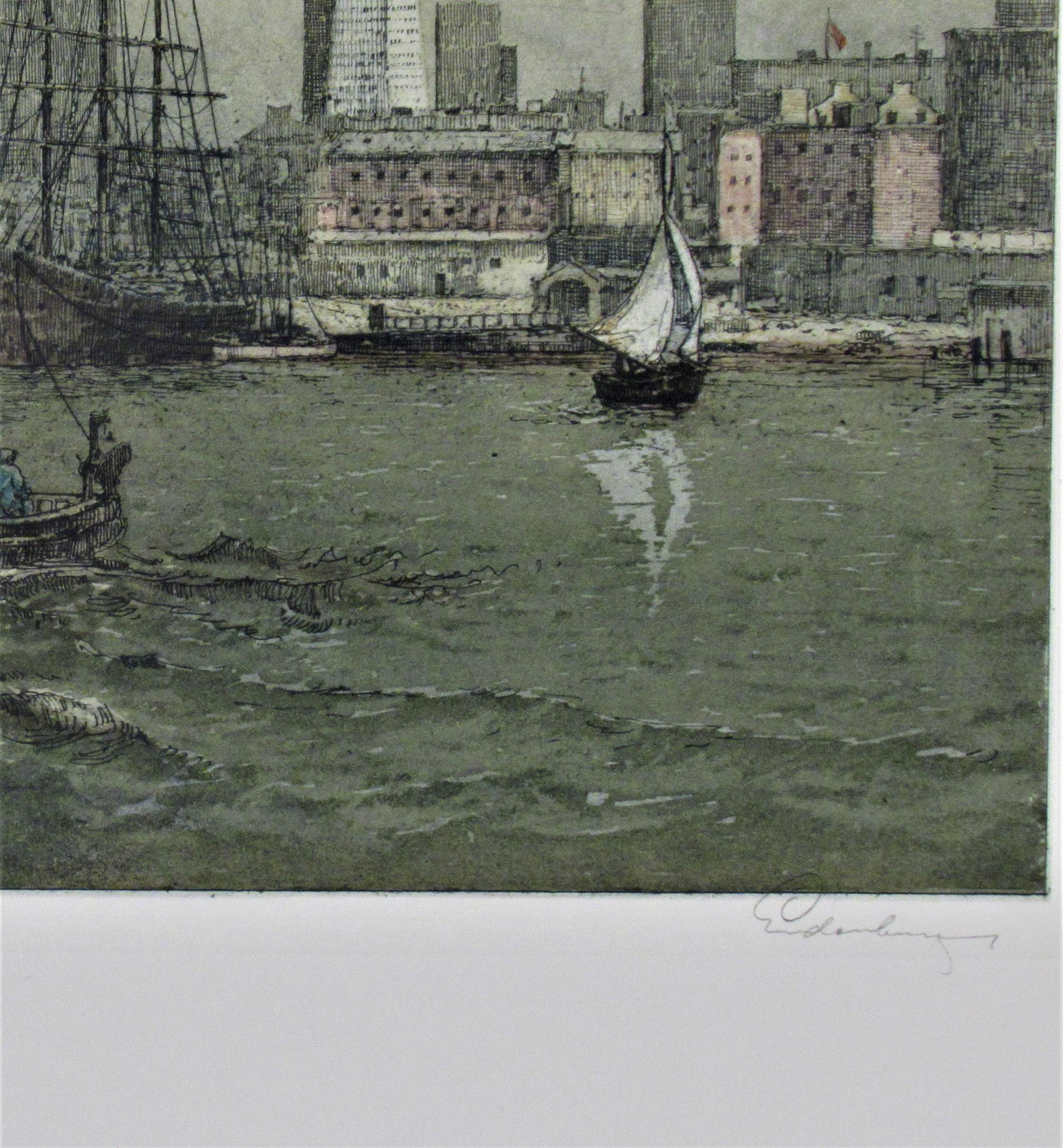 San Francisco, Fisherman's Wharf - Realist Print by Josef Eidenberger
