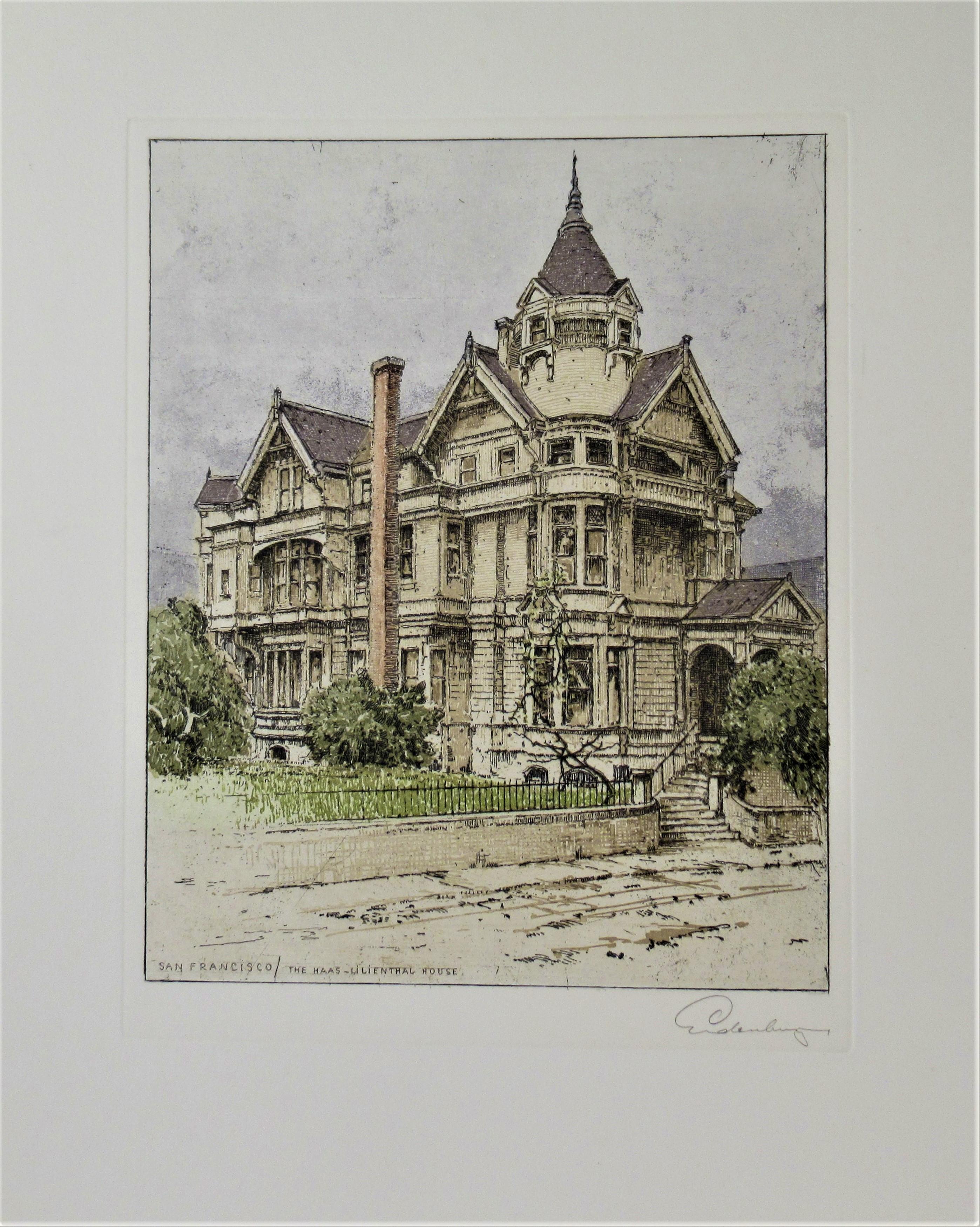 Figurative Print di Josef Eidenberger - San Francisco, la casa Haas Lilienthal