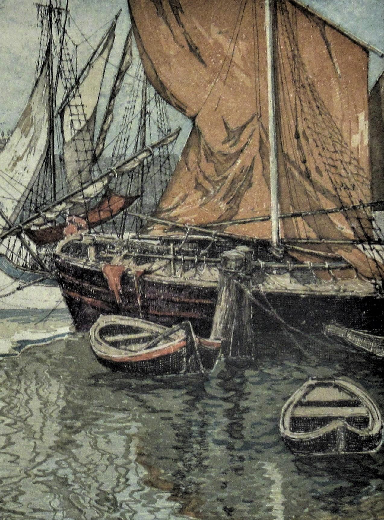 Venice Sailboats, Italy - Realist Print by Josef Eidenberger