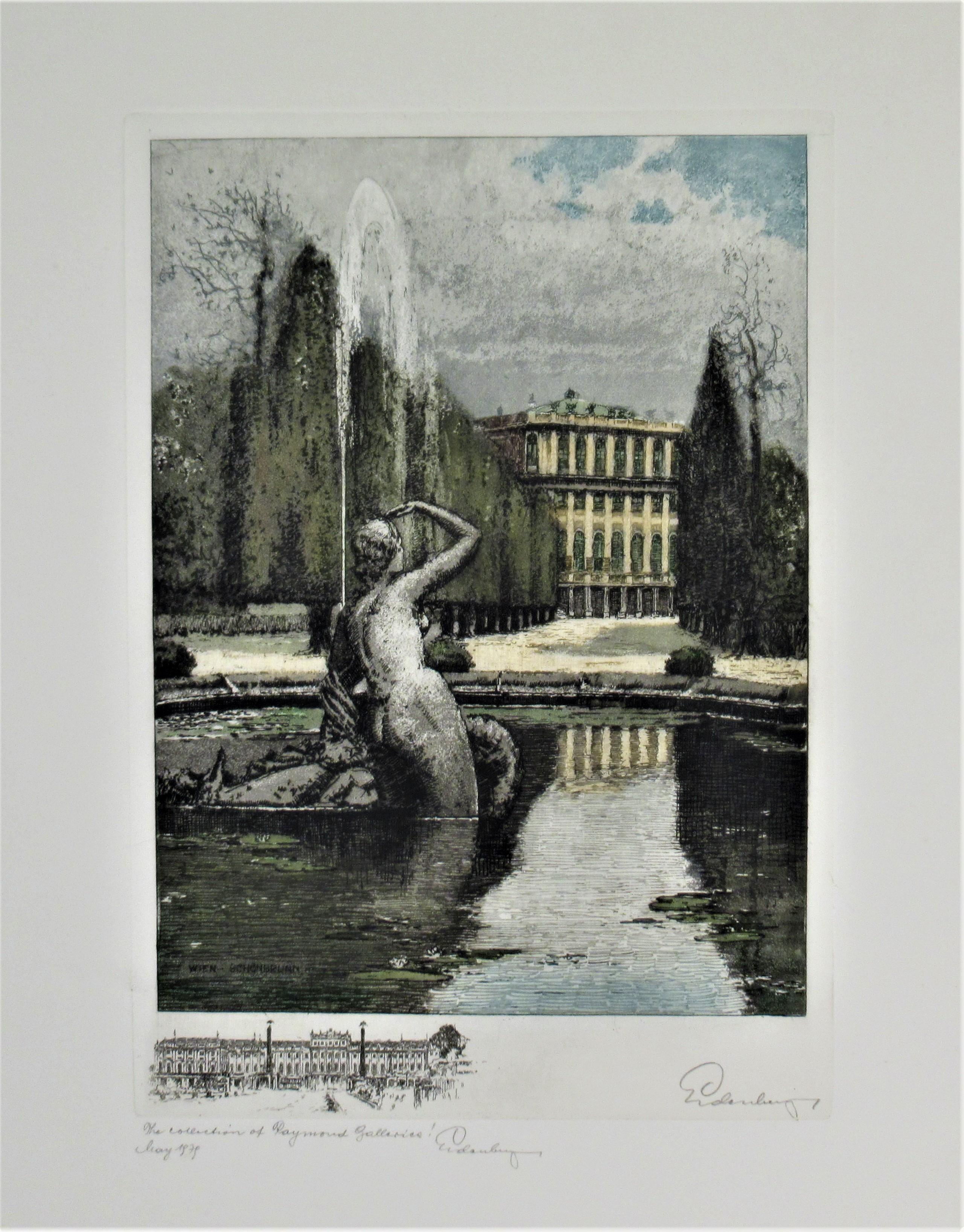 Josef Eidenberger Figurative Print - Vienna, Schoenbrunn Castle