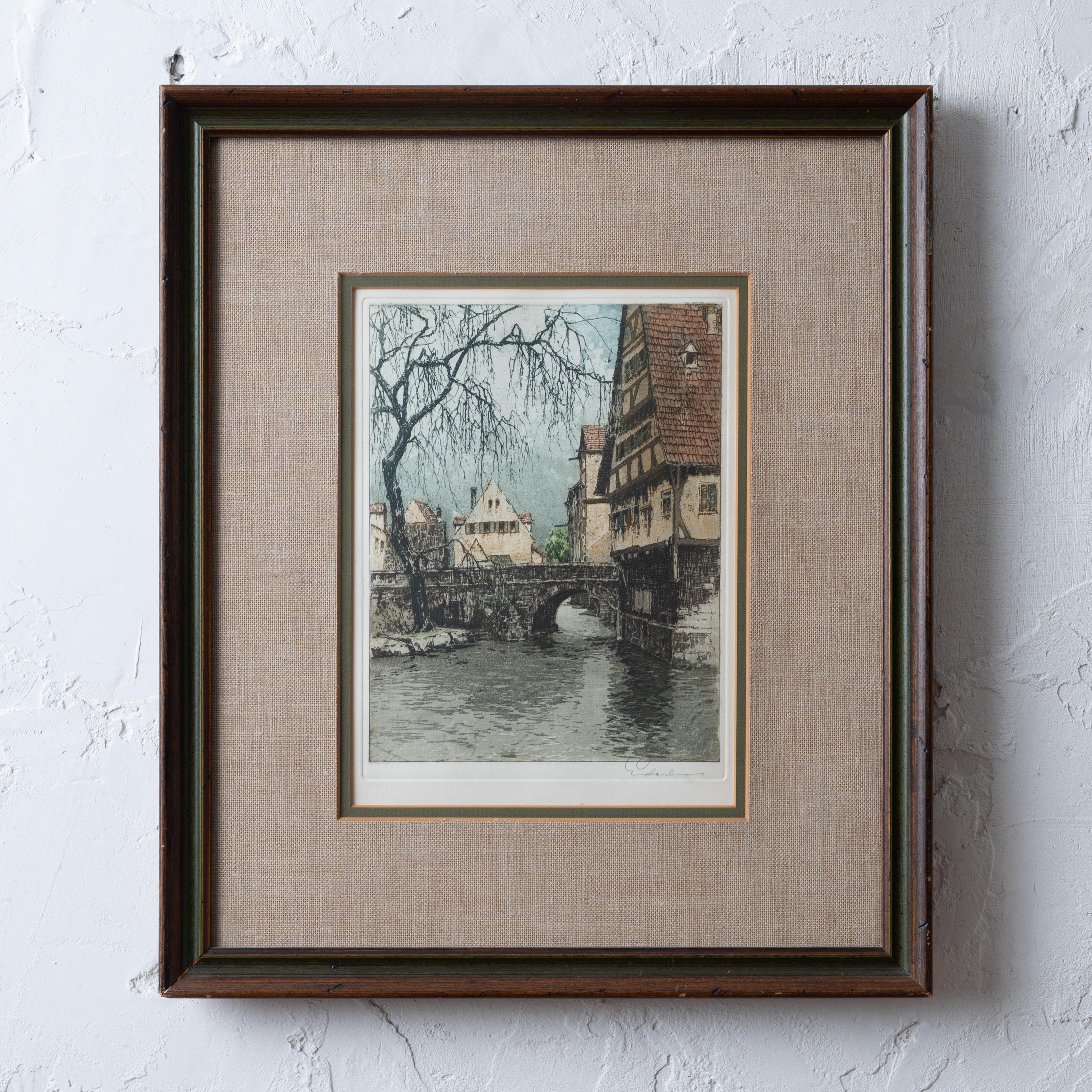 Josef Eidenberger
(Austrian, 1899-1991)

Ulm on the Blau, circa 1950
etching

sight: 7 ¾ by 10 ½ inches
frame: 15 ½ by 18 ½ inches

