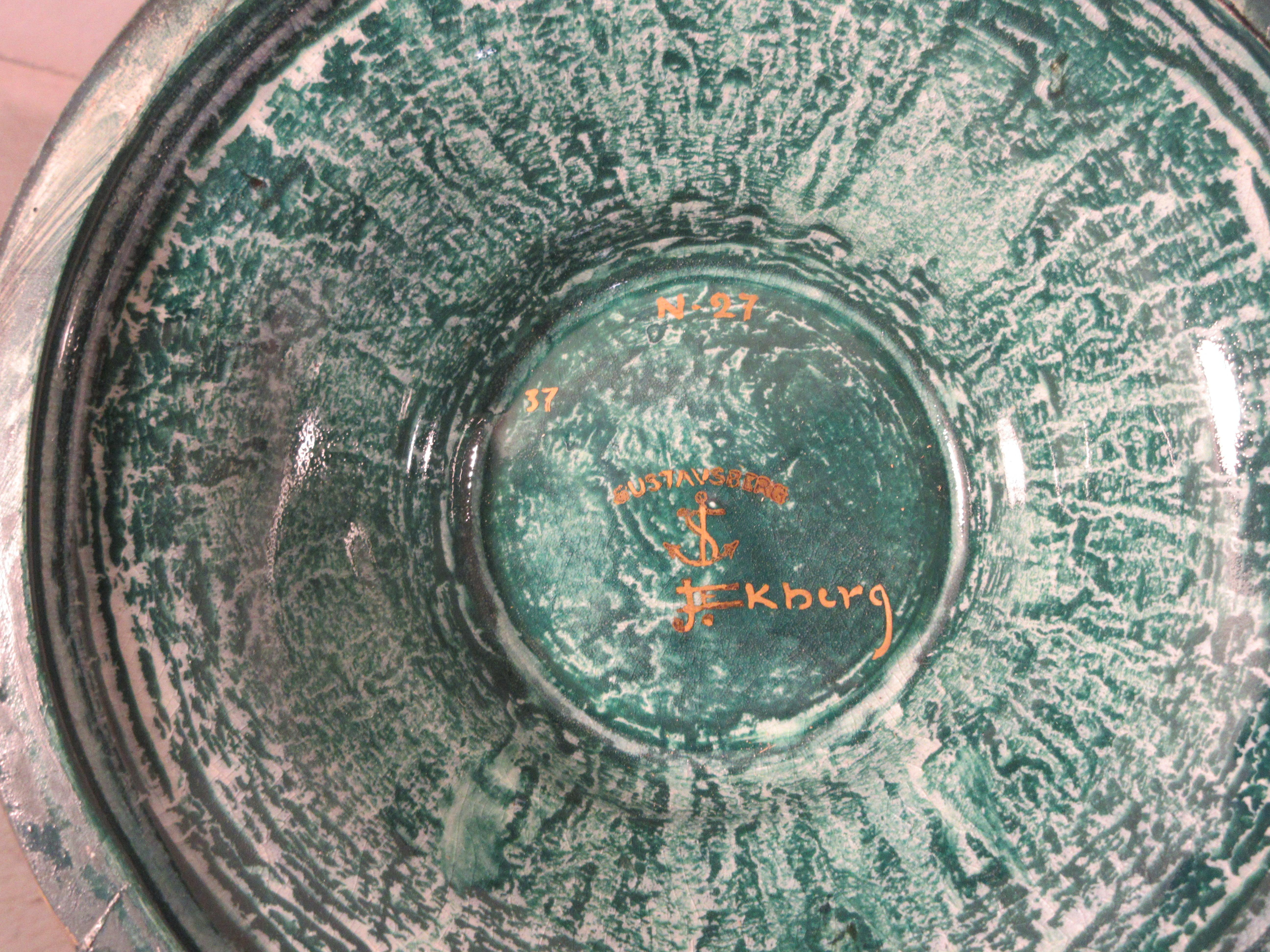 Swedish Josef Ekberg Ceramic Bowl For Sale