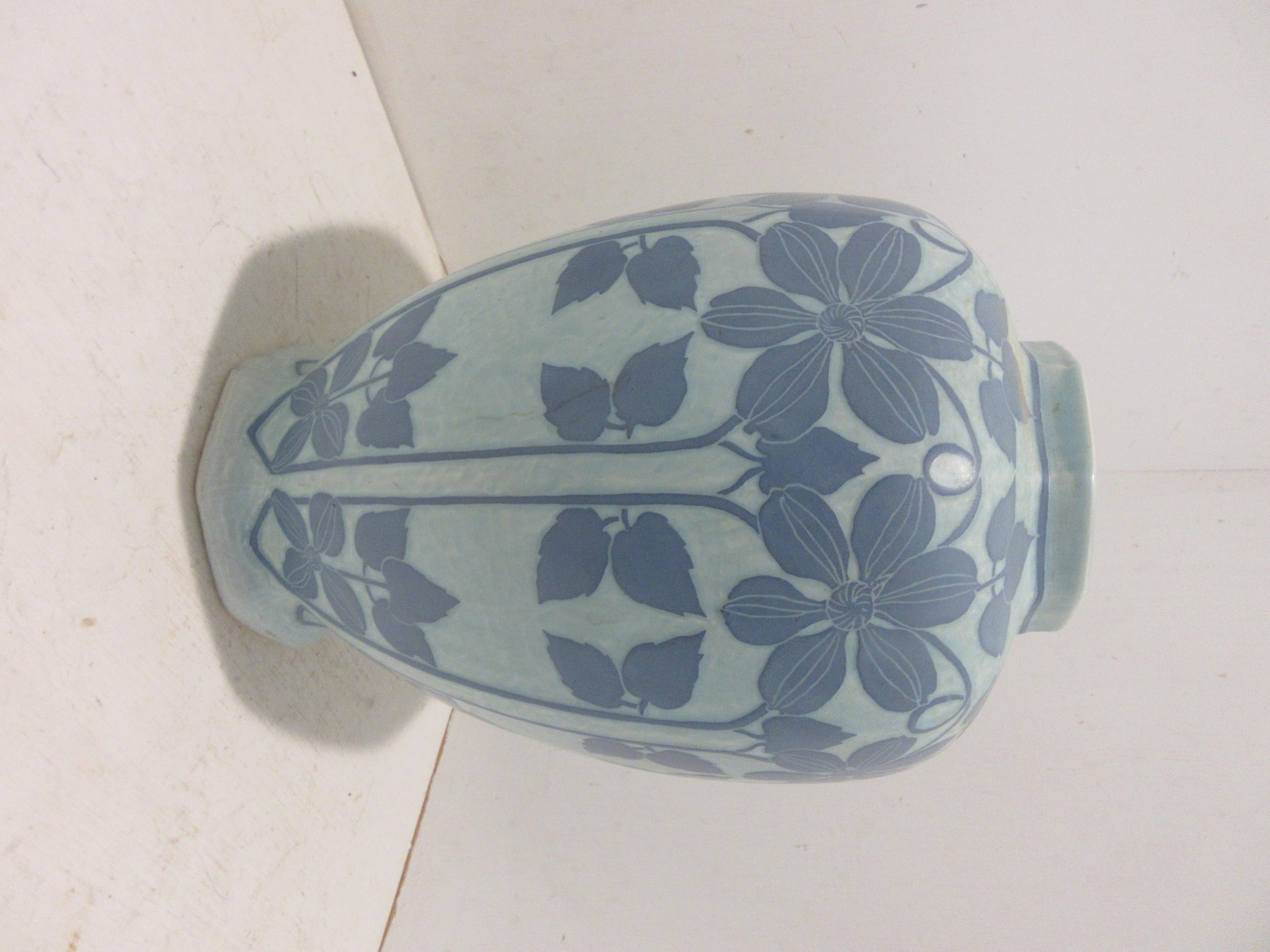 Josef Ekberg Ceramic Lidded Vase In Good Condition For Sale In Hollywood, FL