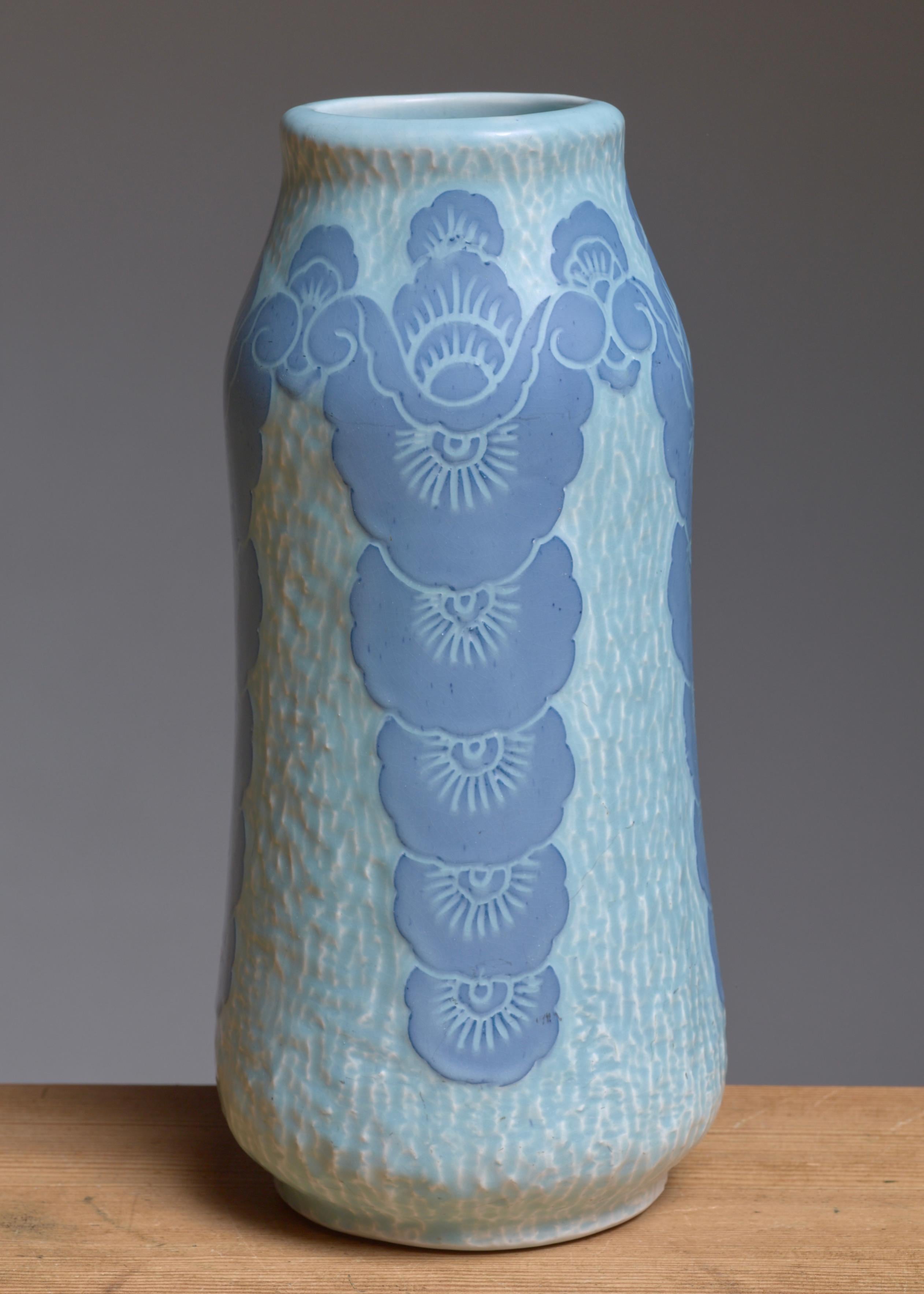 Art Deco Josef Ekberg Ceramic 'Sgraffito' Vase for Gustavsberg, Sweden, 1920 For Sale