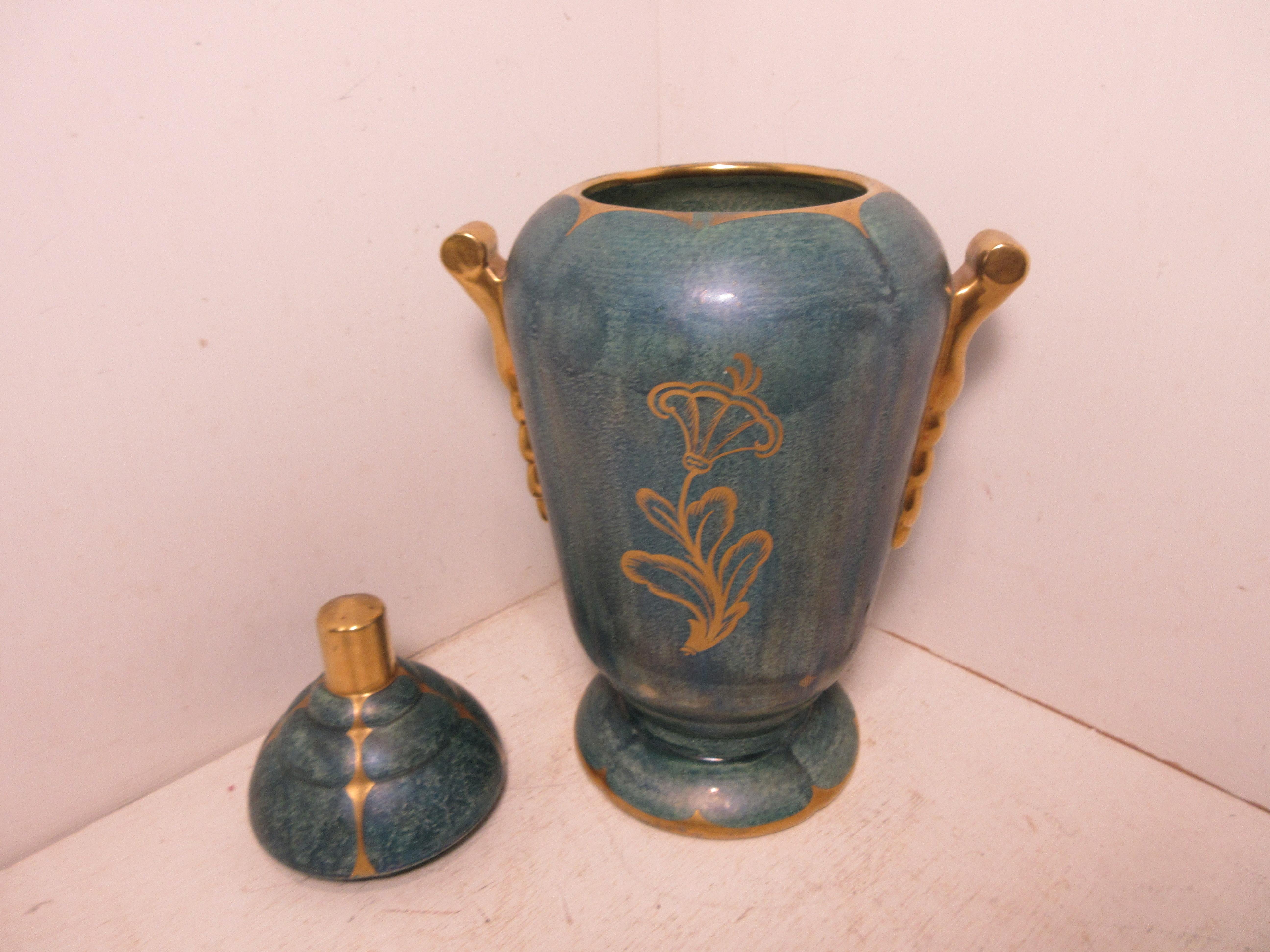 Art Deco Josef Ekberg Ceramic Vase For Sale