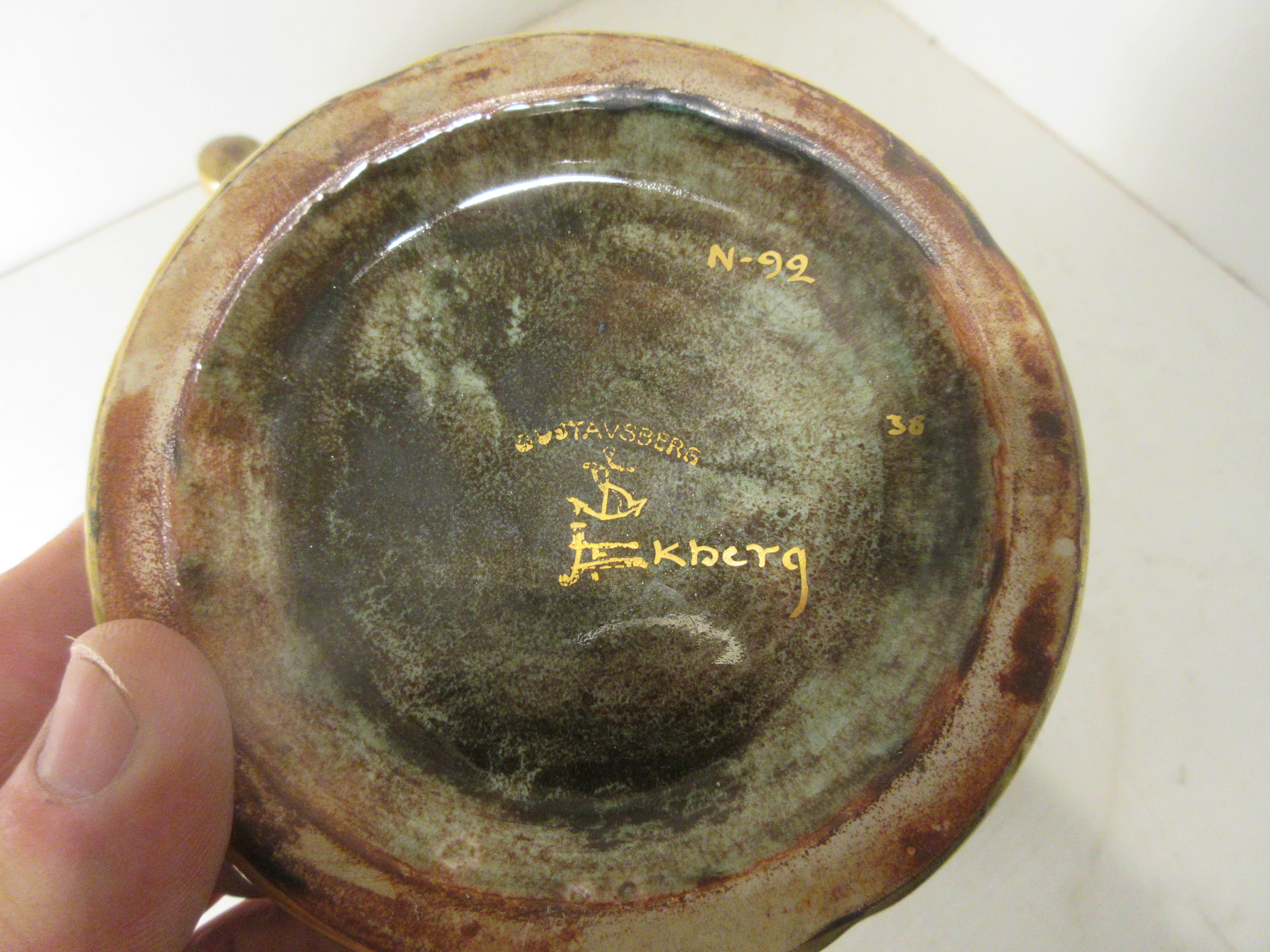 Svedese Vaso in ceramica Josef Ekberg in vendita