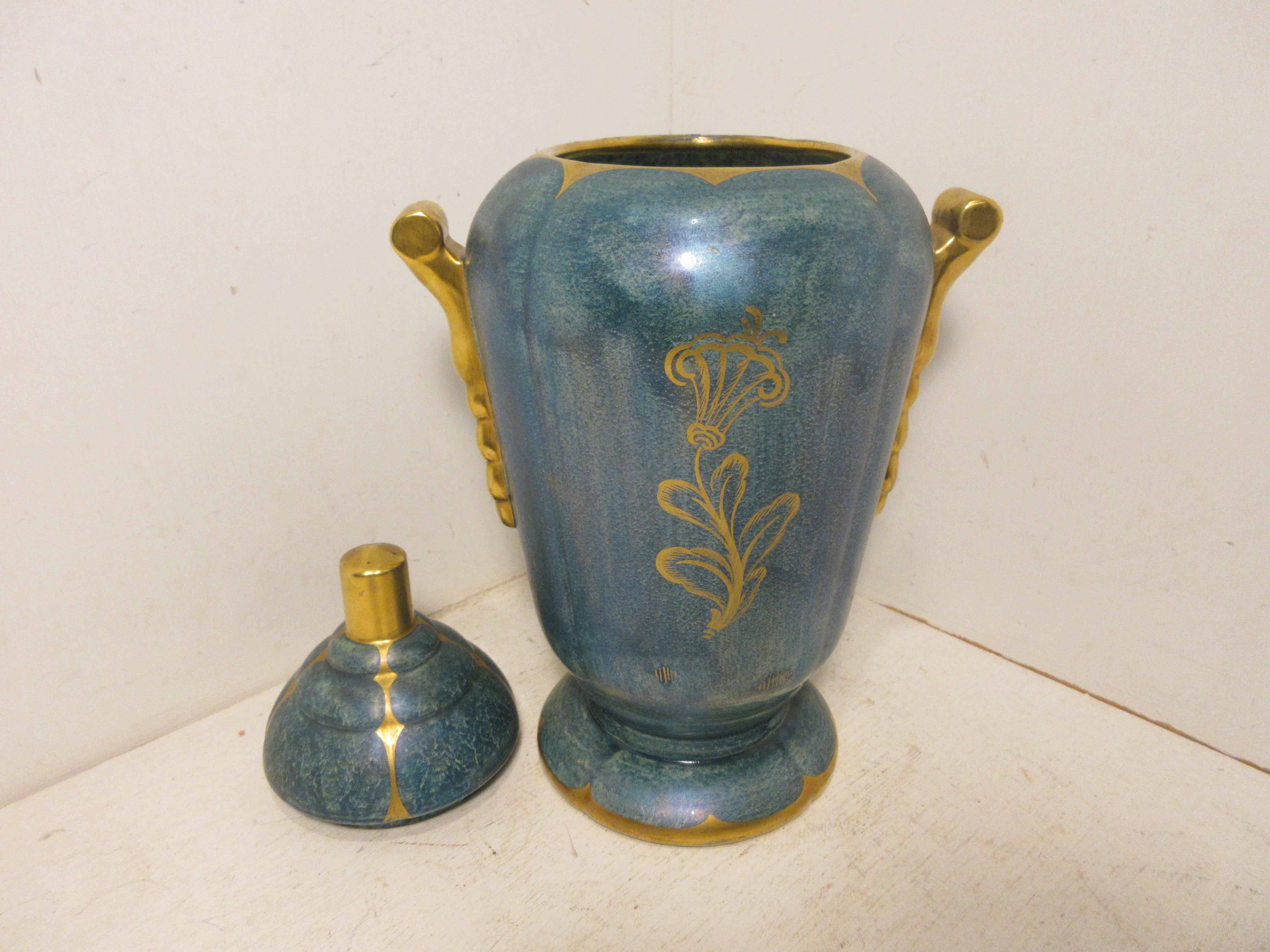 Josef Ekberg Ceramic Vase In Good Condition For Sale In Hollywood, FL