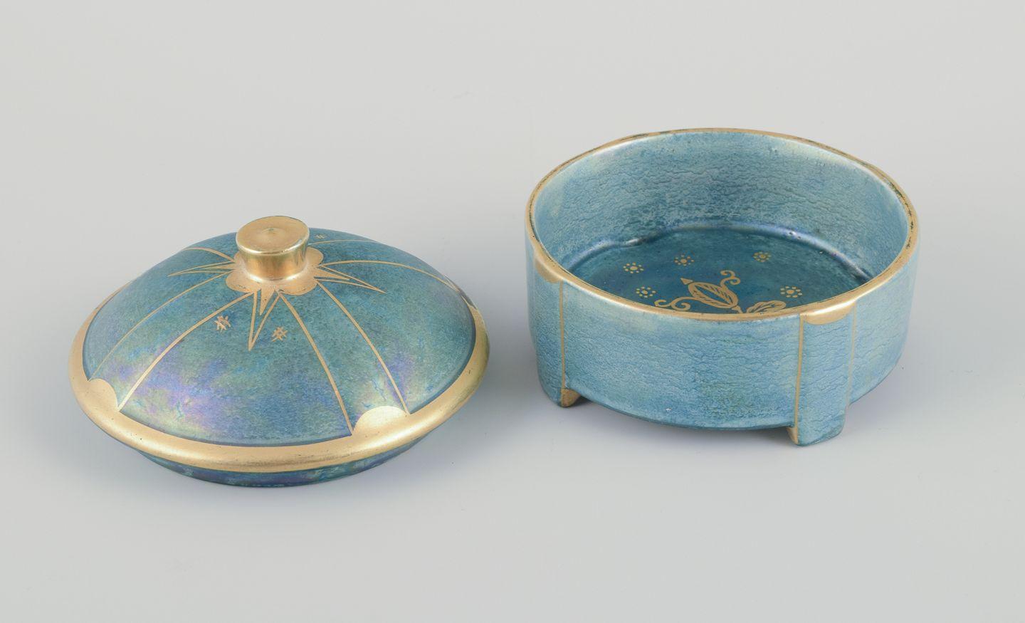 Josef Ekberg para Gustavsberg. Bombonera de porcelana. 1940s Art Decó en venta