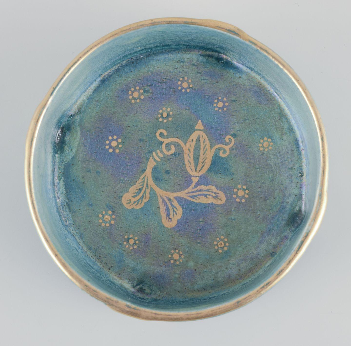 Josef Ekberg para Gustavsberg. Bombonera de porcelana. 1940s Sueco en venta