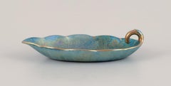Josef Ekberg for Gustavsberg, Sweden. Leaf-shaped ceramic bowl.