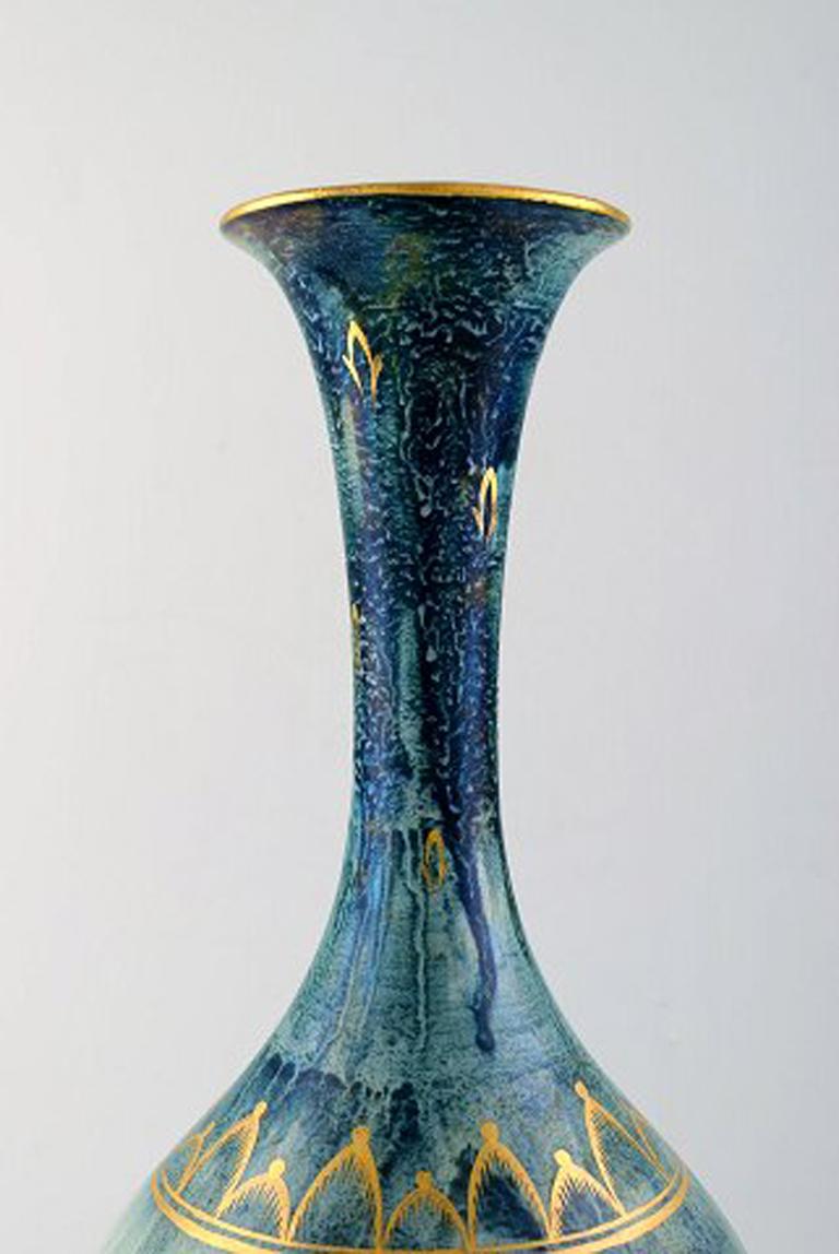 Art Deco Josef Ekberg, Gustavsberg, Large Vase with Narrow Neck