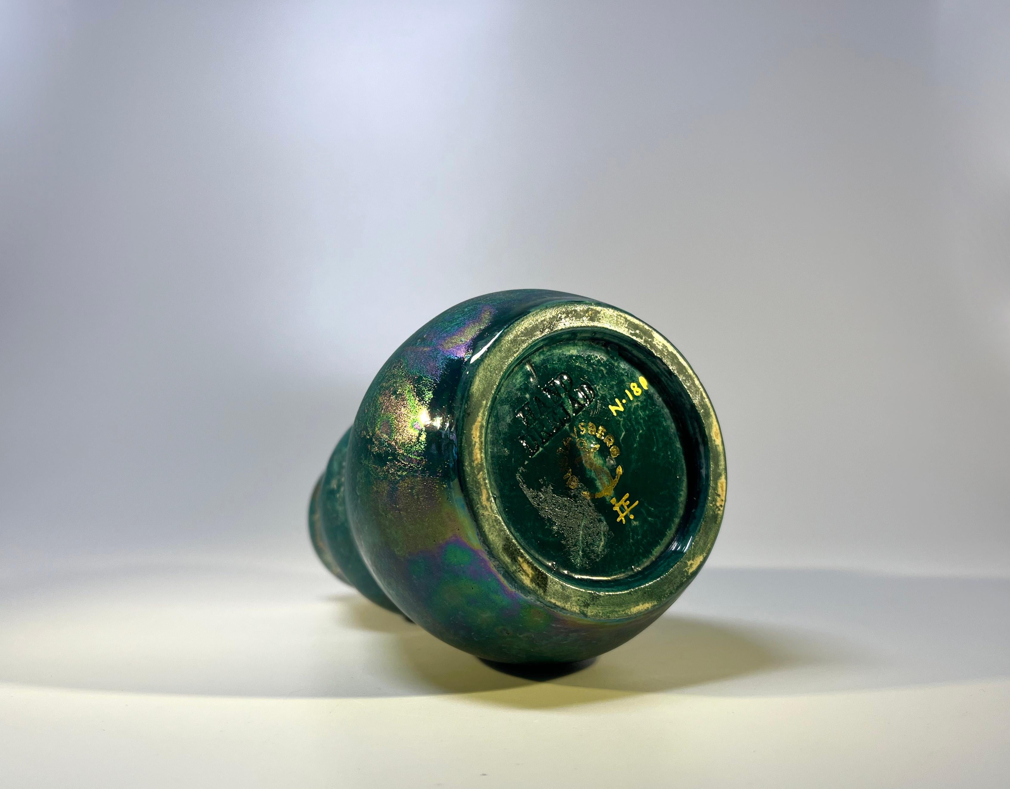 Porcelaine Vase en forme de lustre avec dorure appliquée à la main, Josef Ekberg, Gustavsberg, Suède  en vente