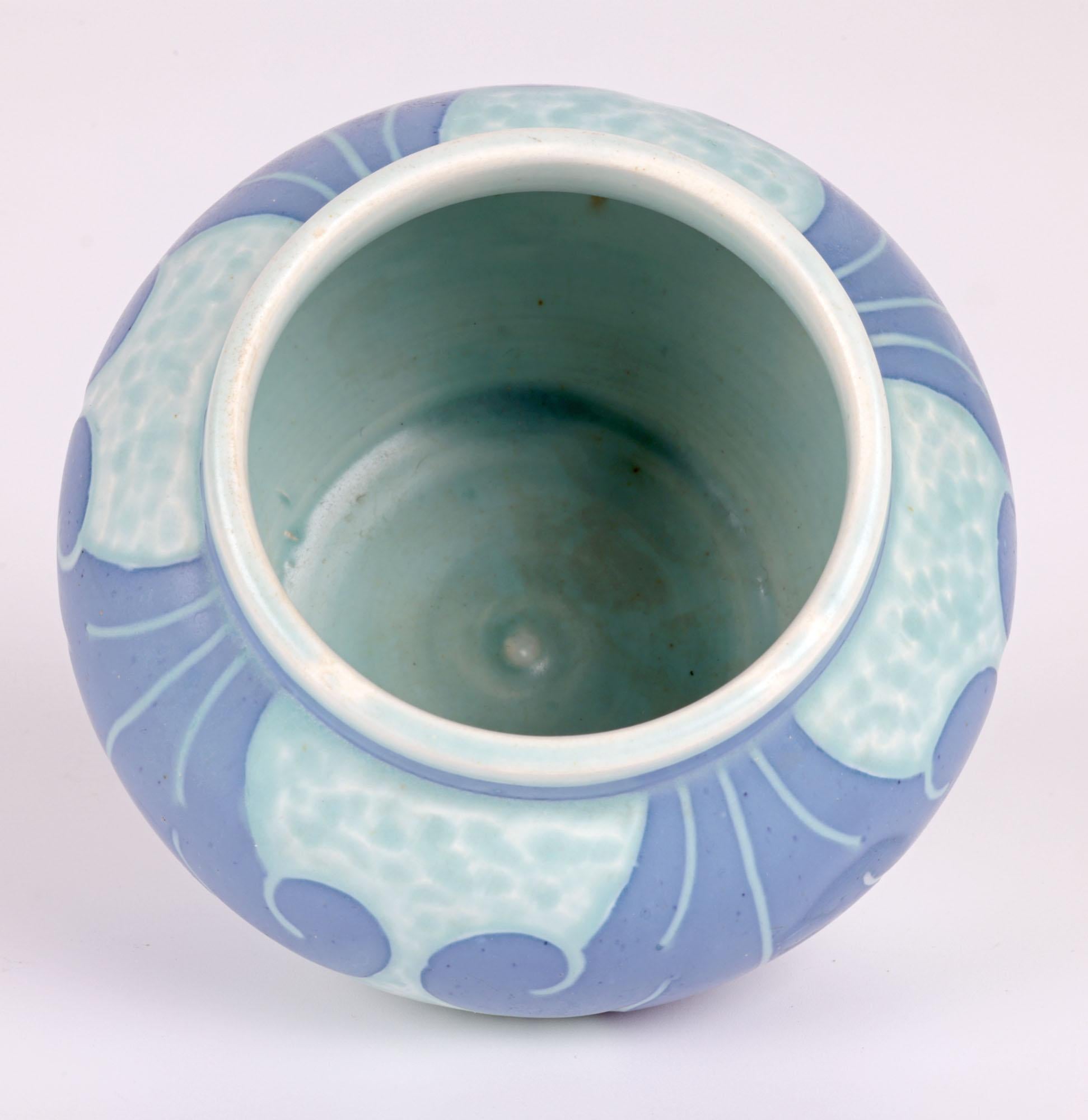 Ceramic Josef Ekberg Gustavsberg Sgraffito Patterned Vase For Sale