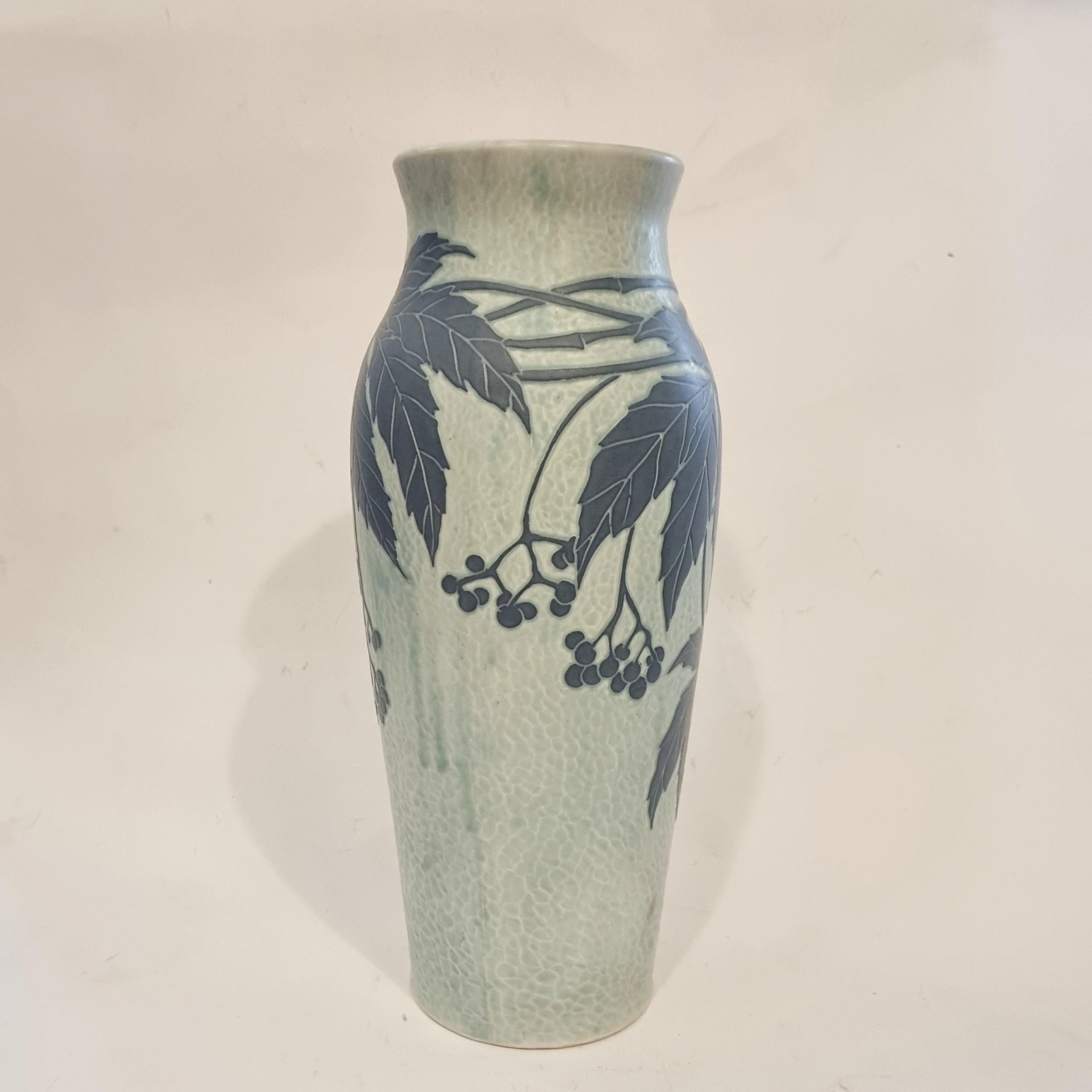 Ceramic Josef Ekberg, Large Sgraffito Vase, Gustavsberg 1925, Sweden Art Nouveau For Sale