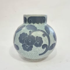 Josef Ekberg, Sgraffito Vase, Gustavsberg 1920, Sweden Art Nouveau