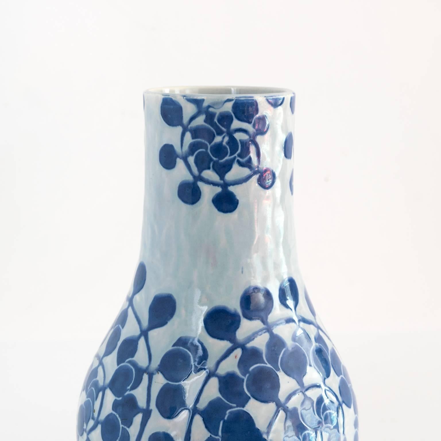Vernissé Vase Art nouveau Josef Eklerg en forme de spirale pour Rorstrand, Suède, 1902 en vente