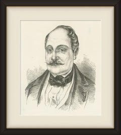 Josef Ettenreich, Viennese Hero, Original Antique Lithograph, 1853