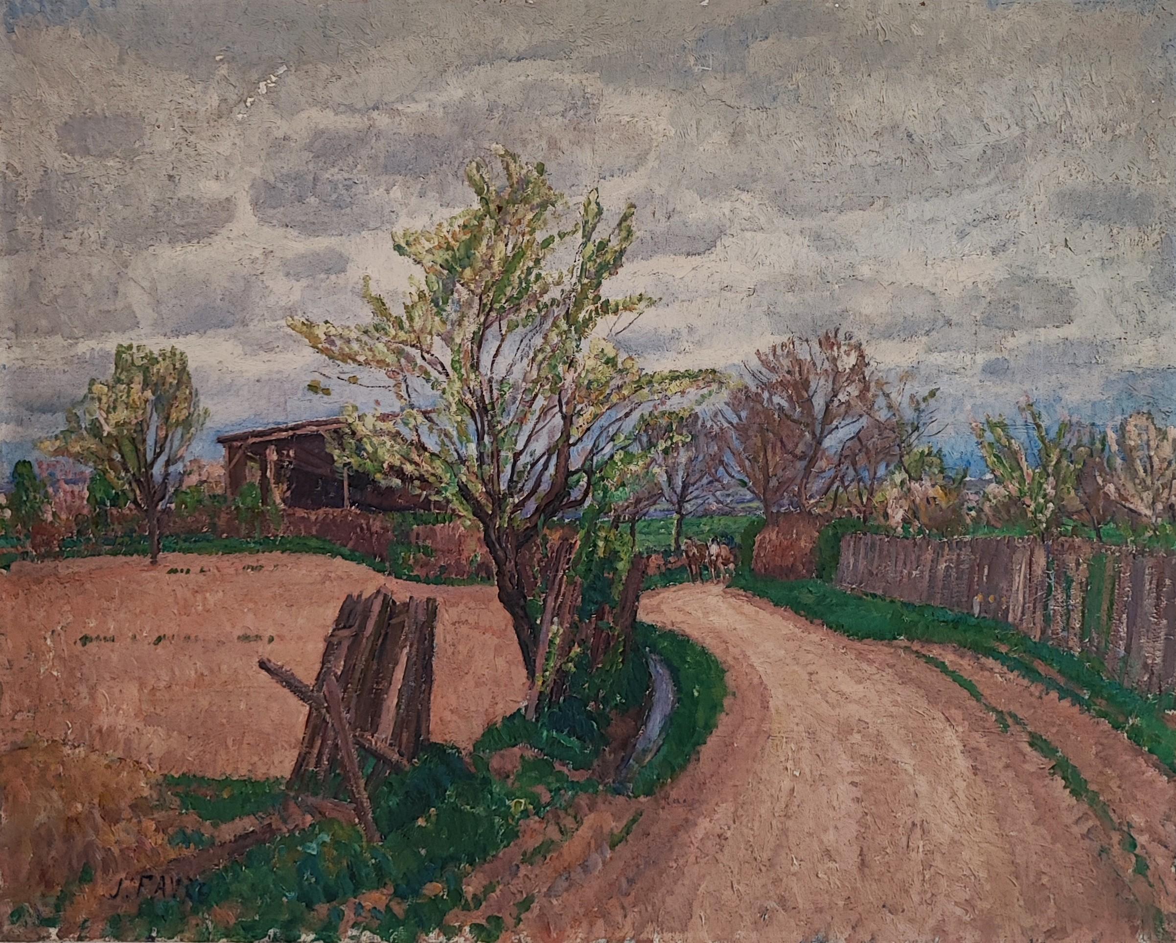 Josef Favre Landscape Painting - Spring in Bernex