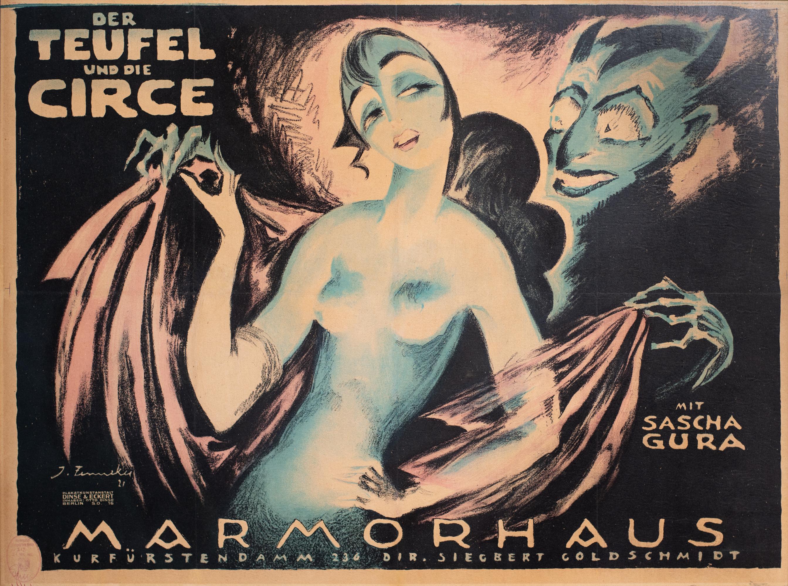 The painter, graphic artist, production and set designer, Josef Fenneker, is one of the most important representatives of artistic film posters of the 1910s and 1920s. He was commissioned primarily by Berlin’s Marmorhaus cinema, which was located on