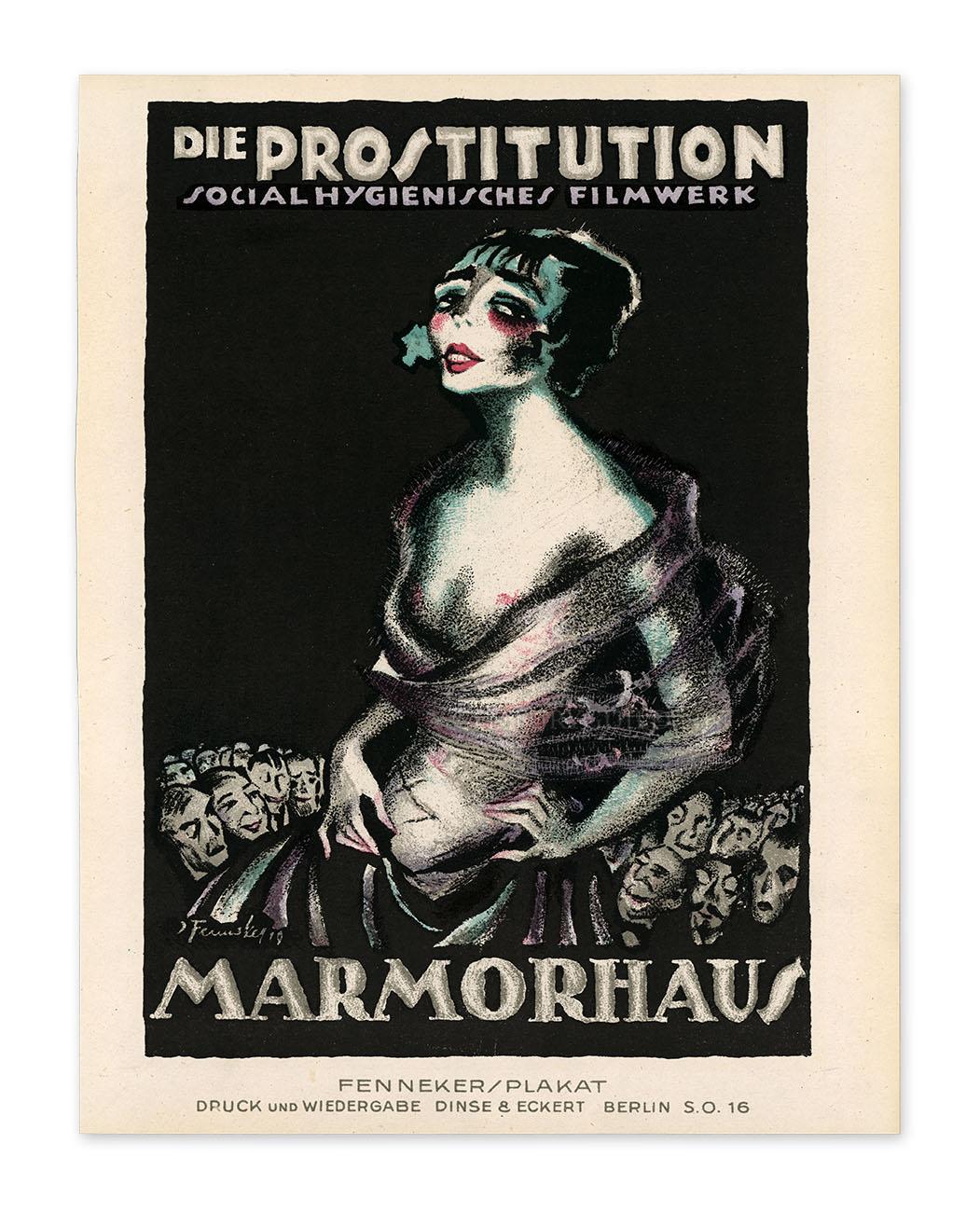 Affiche de film silencieuse « Die Prostitution » de Josef Fenneker, Weimar, Anita Berber 1919 en vente 1