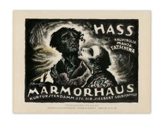Hass by Josef Fenneker, Weimar German Expressionist silent film poster, 1920