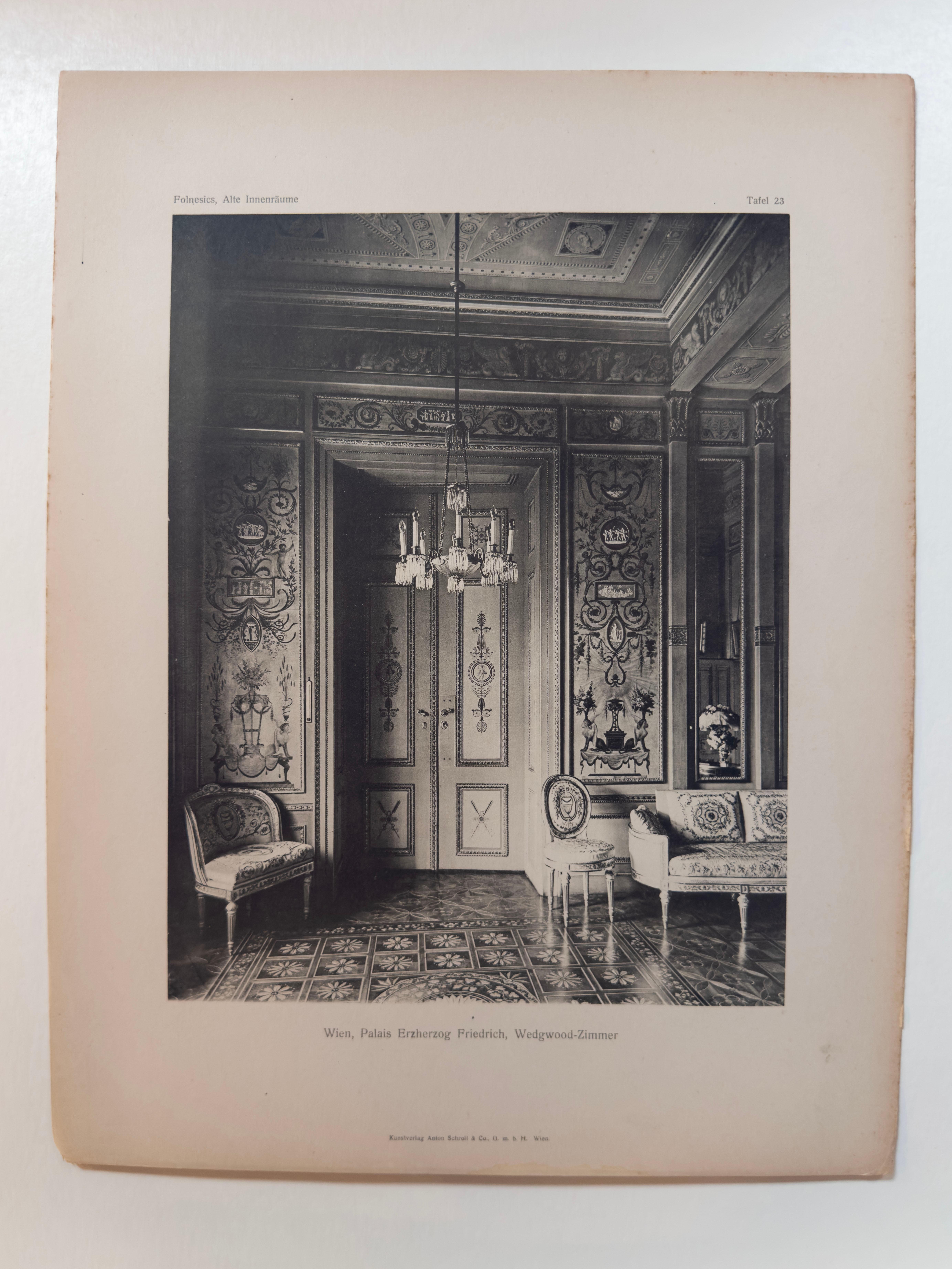 Planche 23 : "Vienne, Palais Erzherzog Friedrich, Cabinet Wedgwood".