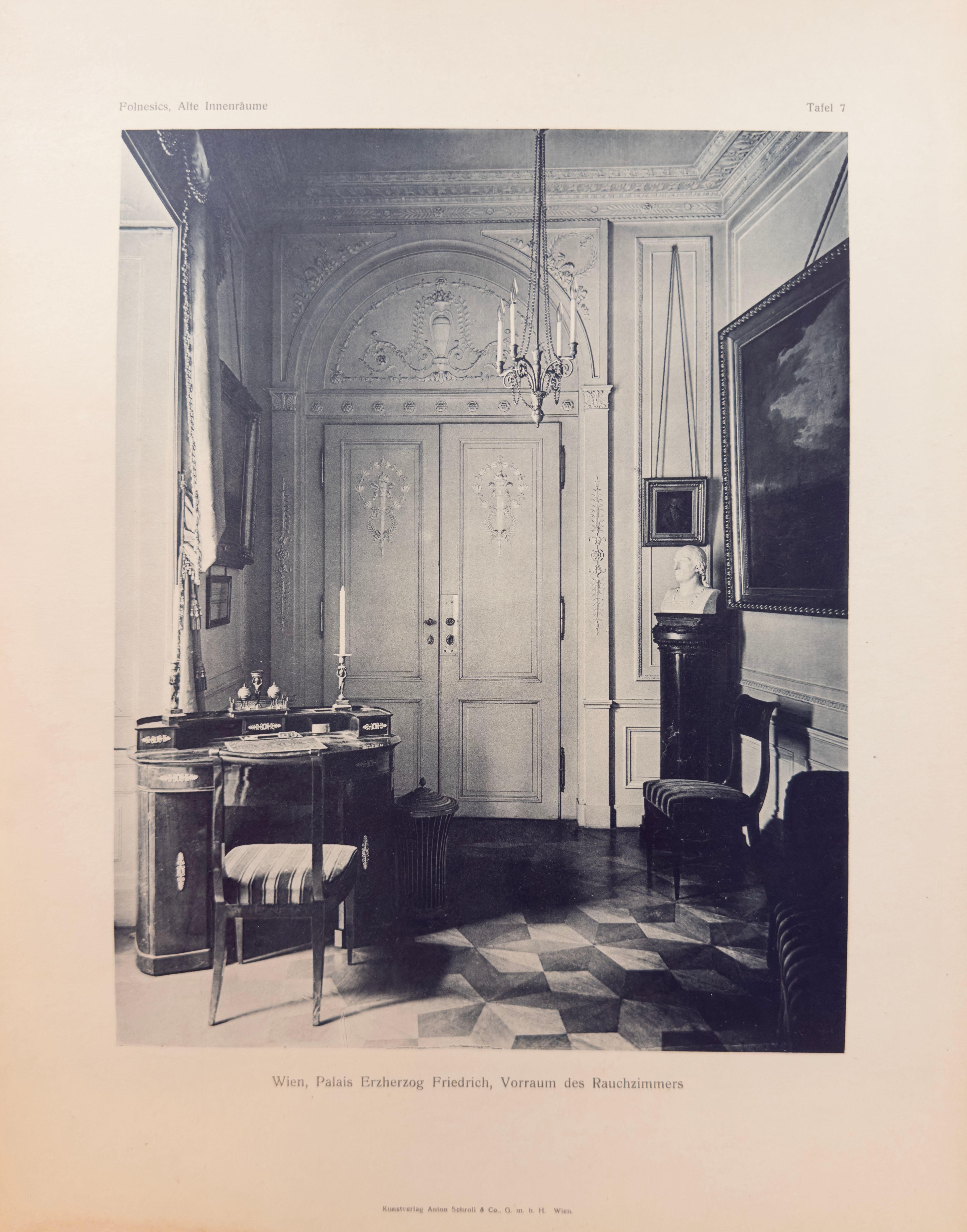 Planche 7 : Vienne,  Palais Erzherzog Friedrich, antichambre du fumoir - Académique Photograph par Josef Folnesics