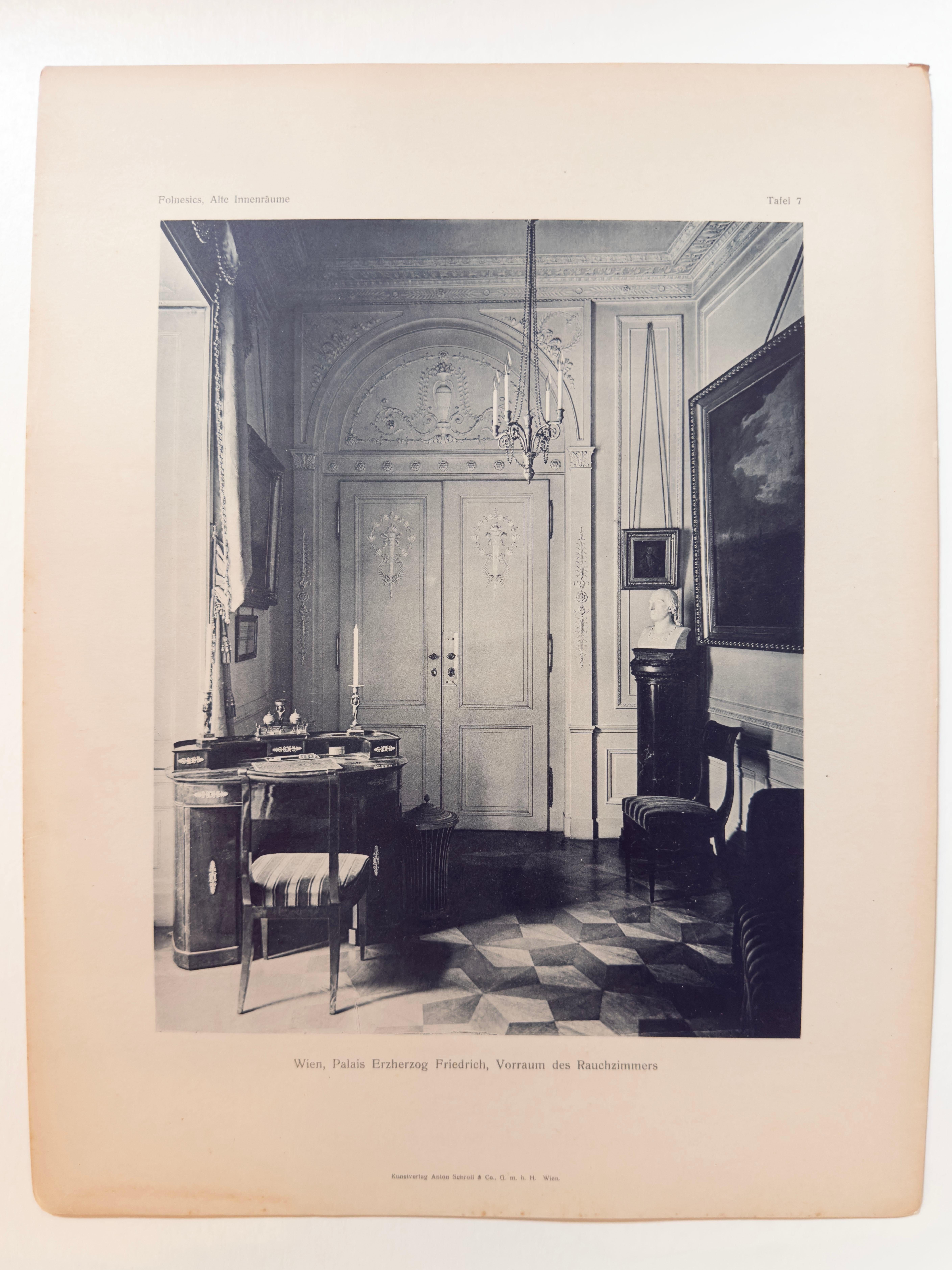 Tafel 7: Wien,  Palais Erzherzog Friedrich, Vorraum des Raucherzimmers
