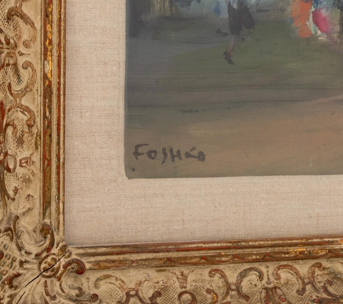Josef Foshko, Picnic-Aquarell auf Papier im Zustand „Gut“ im Angebot in Astoria, NY