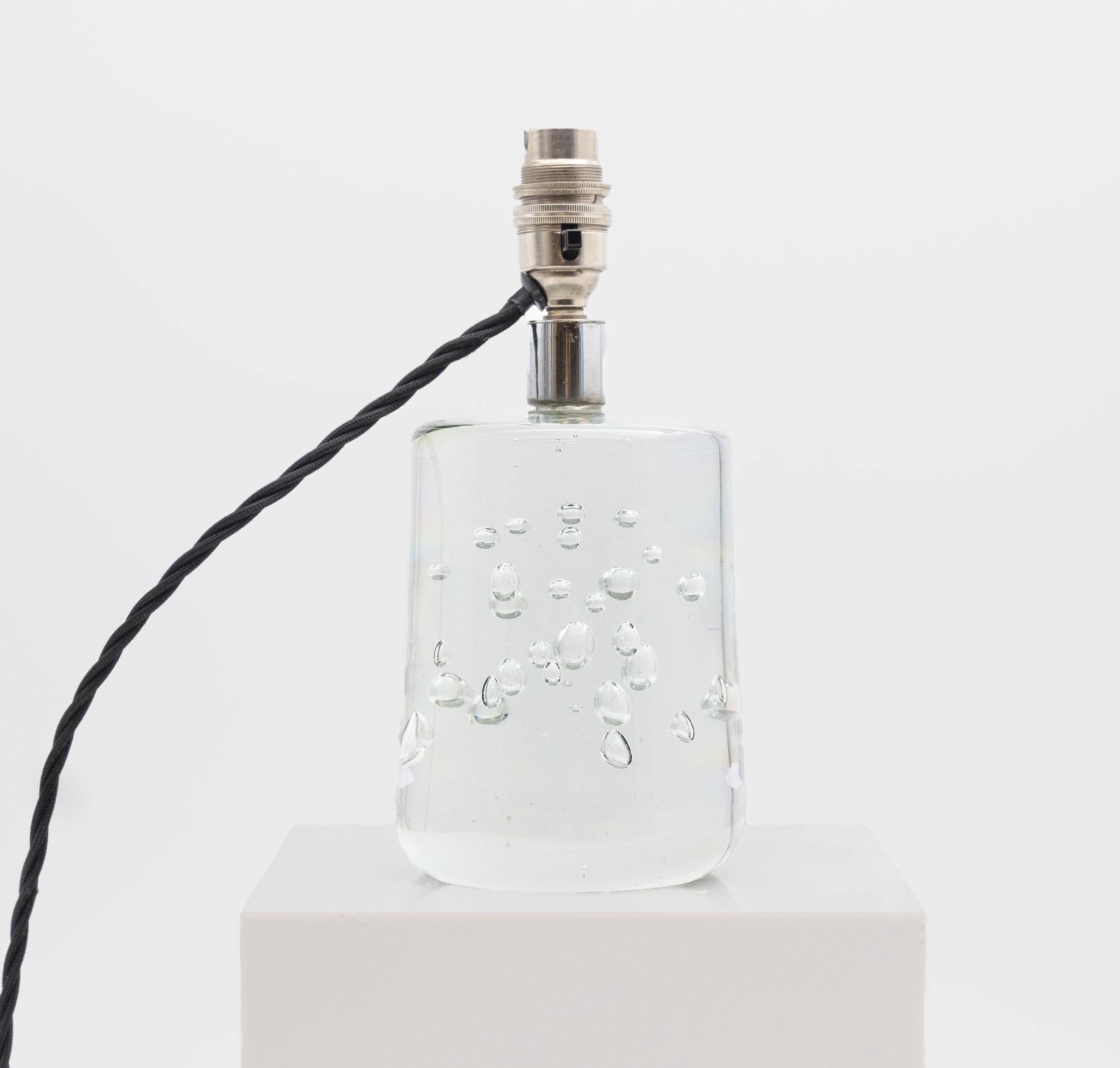 Swedish Josef Frank 1819 Cylindrical Glass Table Lamp For Svenskt Tenn Sweden Circa 1940 For Sale