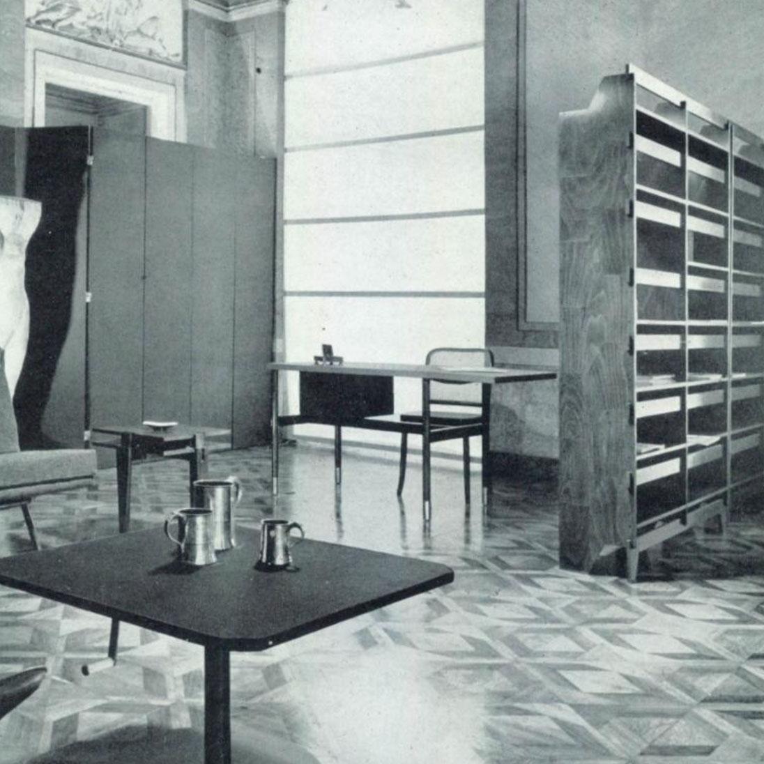 Bureau réglable Josef Frank en bois, laiton et feutre pour Frangi, Milano en vente 4