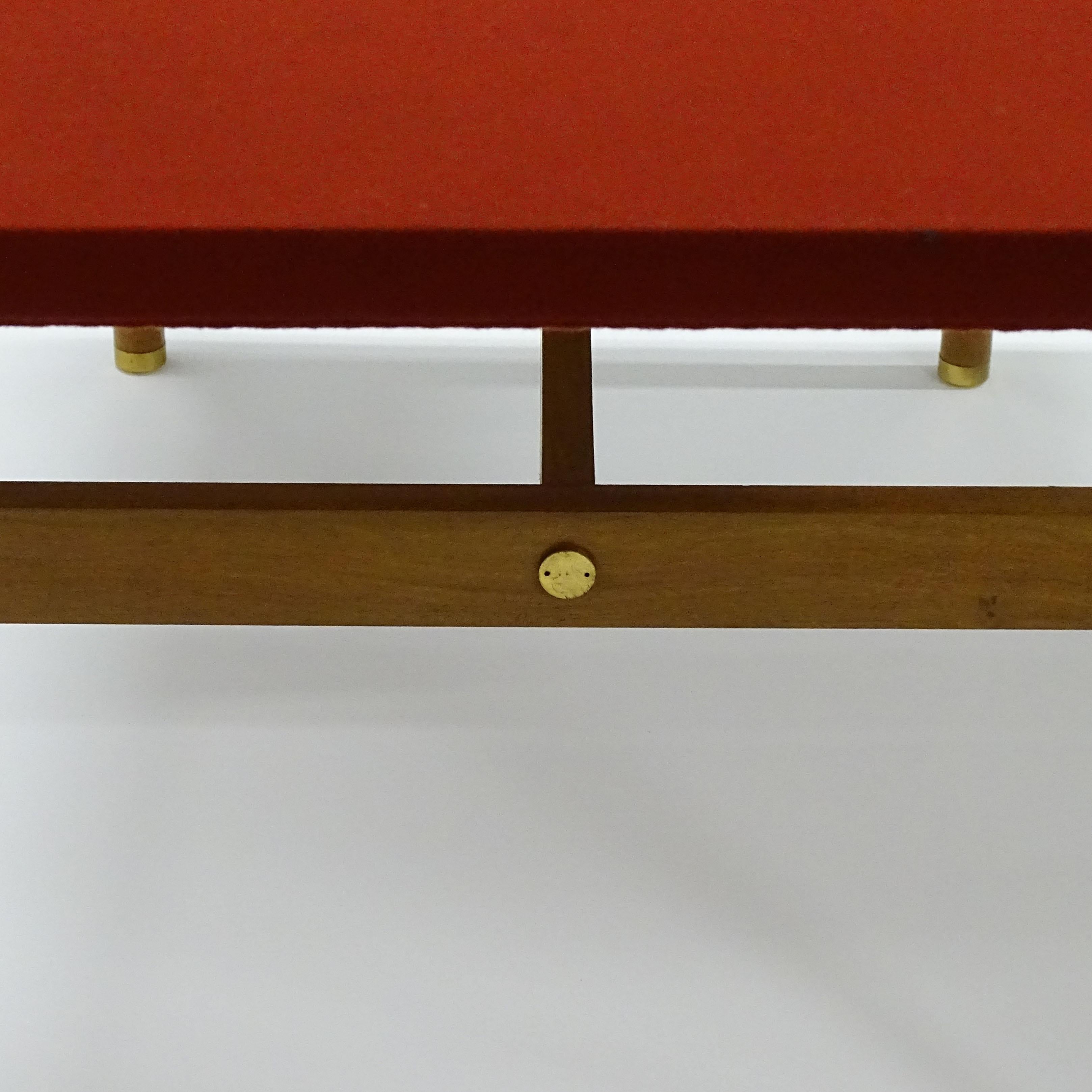 Mid-Century Modern Bureau réglable Josef Frank en bois, laiton et feutre pour Frangi, Milano en vente