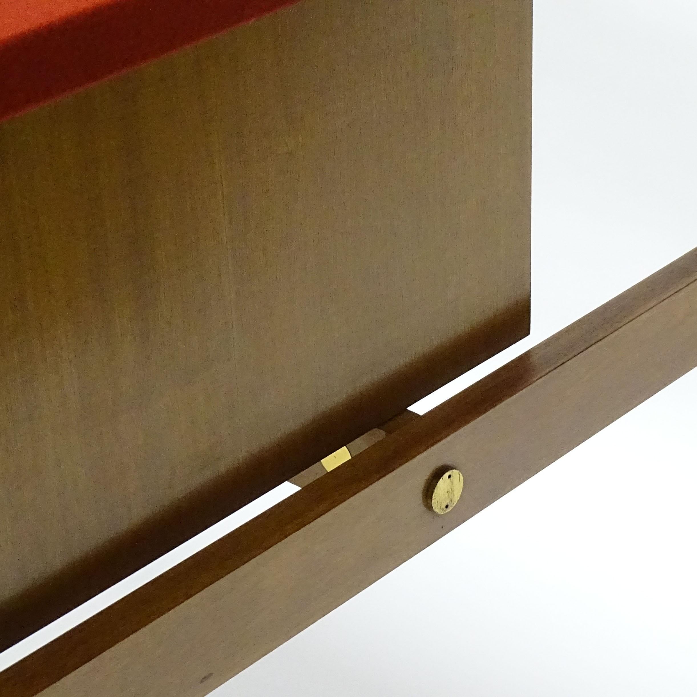 Bureau réglable Josef Frank en bois, laiton et feutre pour Frangi, Milano en vente 2