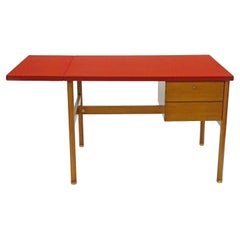 Escritorio regulable Josef Frank de madera, latón y fieltro para Frangi Milano