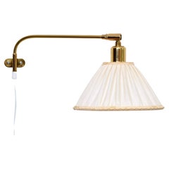 Josef Frank, Adjustable Wall Light, Brass & Fabric, Svenskt Tenn, Sweden