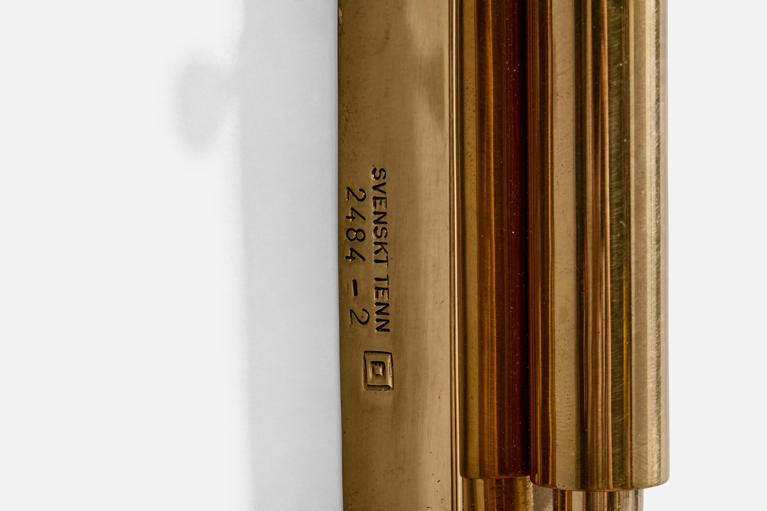 Josef Frank, Adjustable Wall Lights, Brass, Fabric, Sweden, 1990s en vente 2